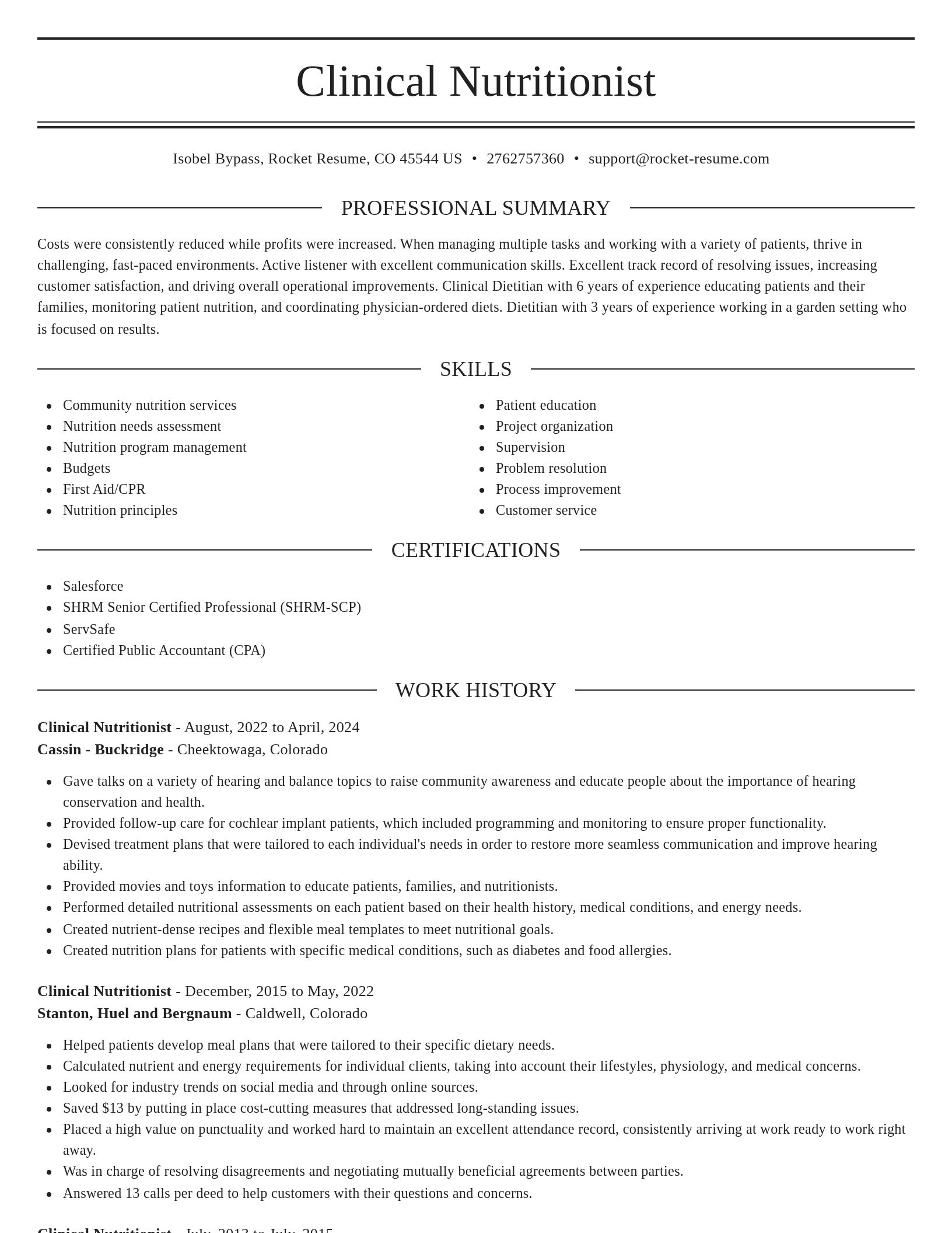 Elegant resume template