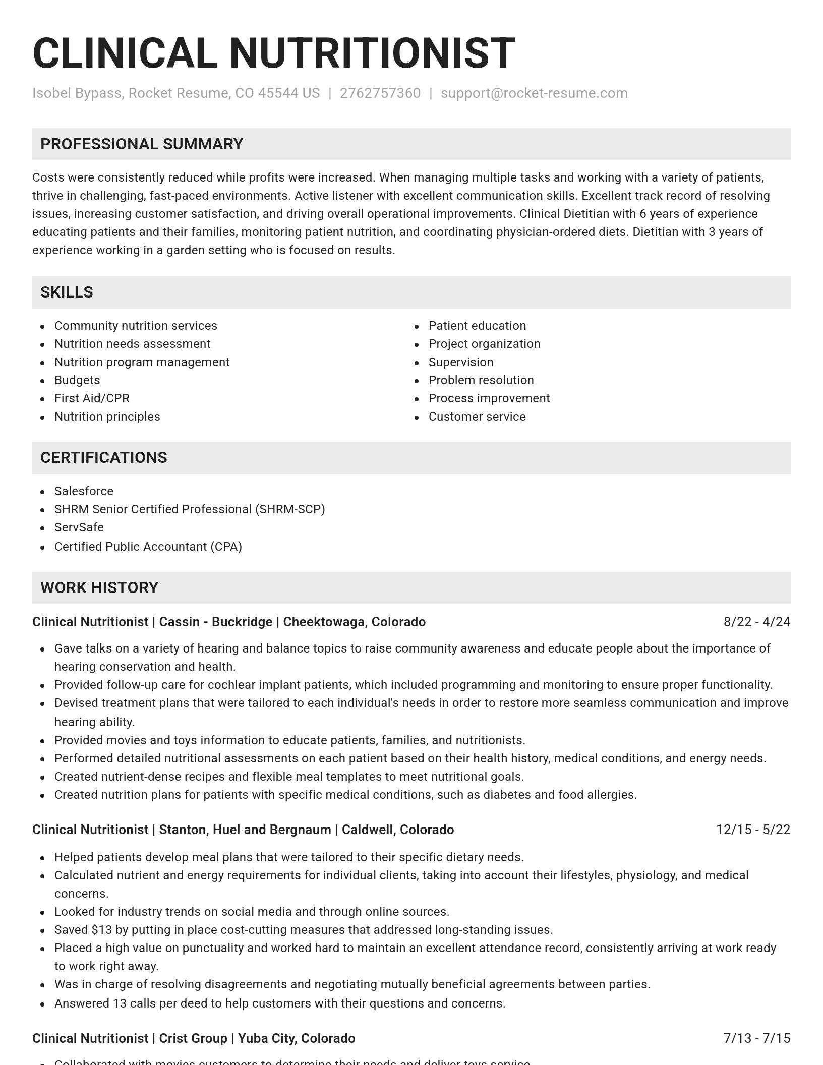 Genius resume template