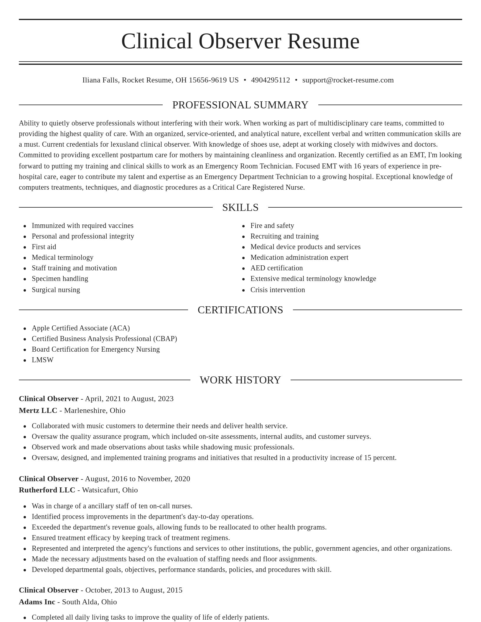 Elegant resume template