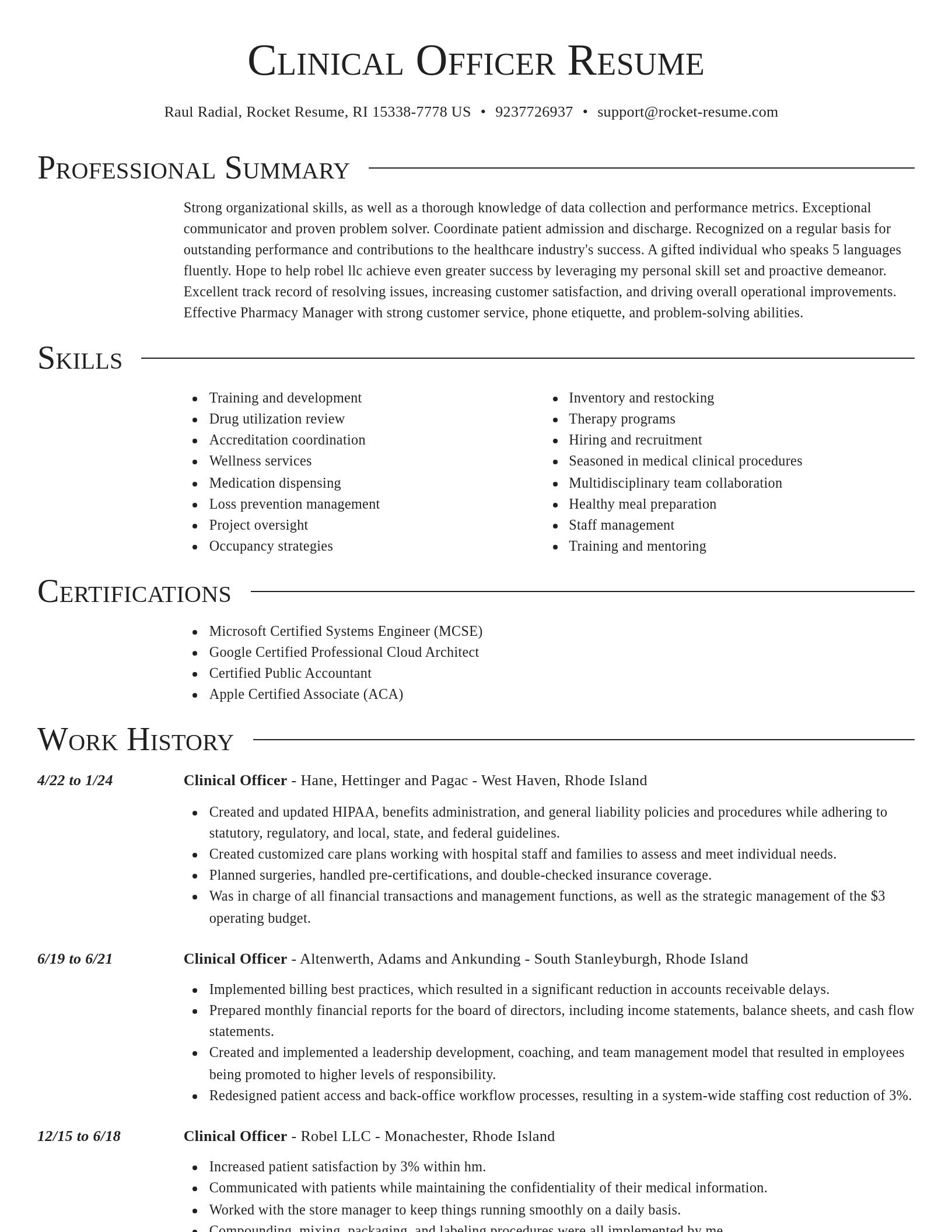 Director resume template