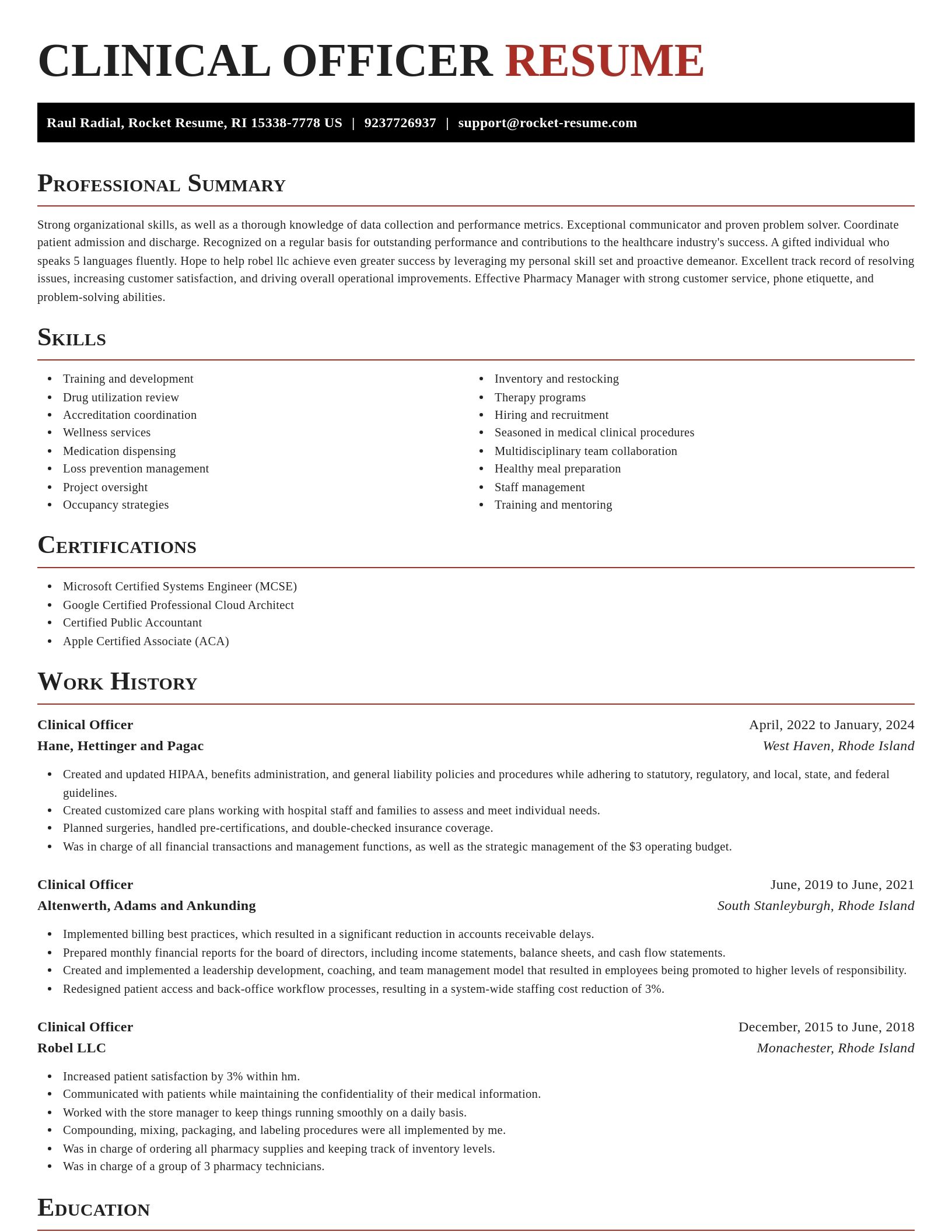 Exquisite resume template
