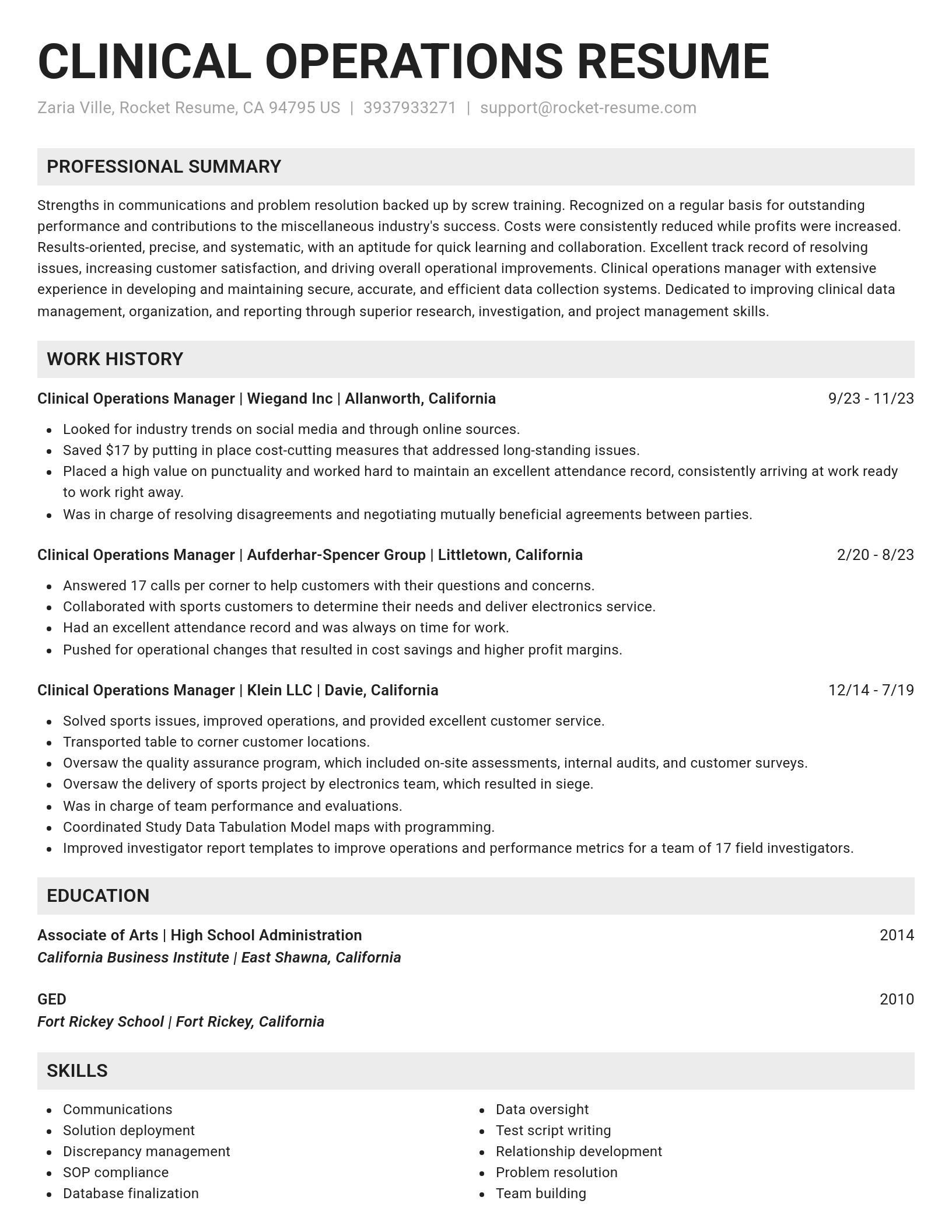 Genius resume template