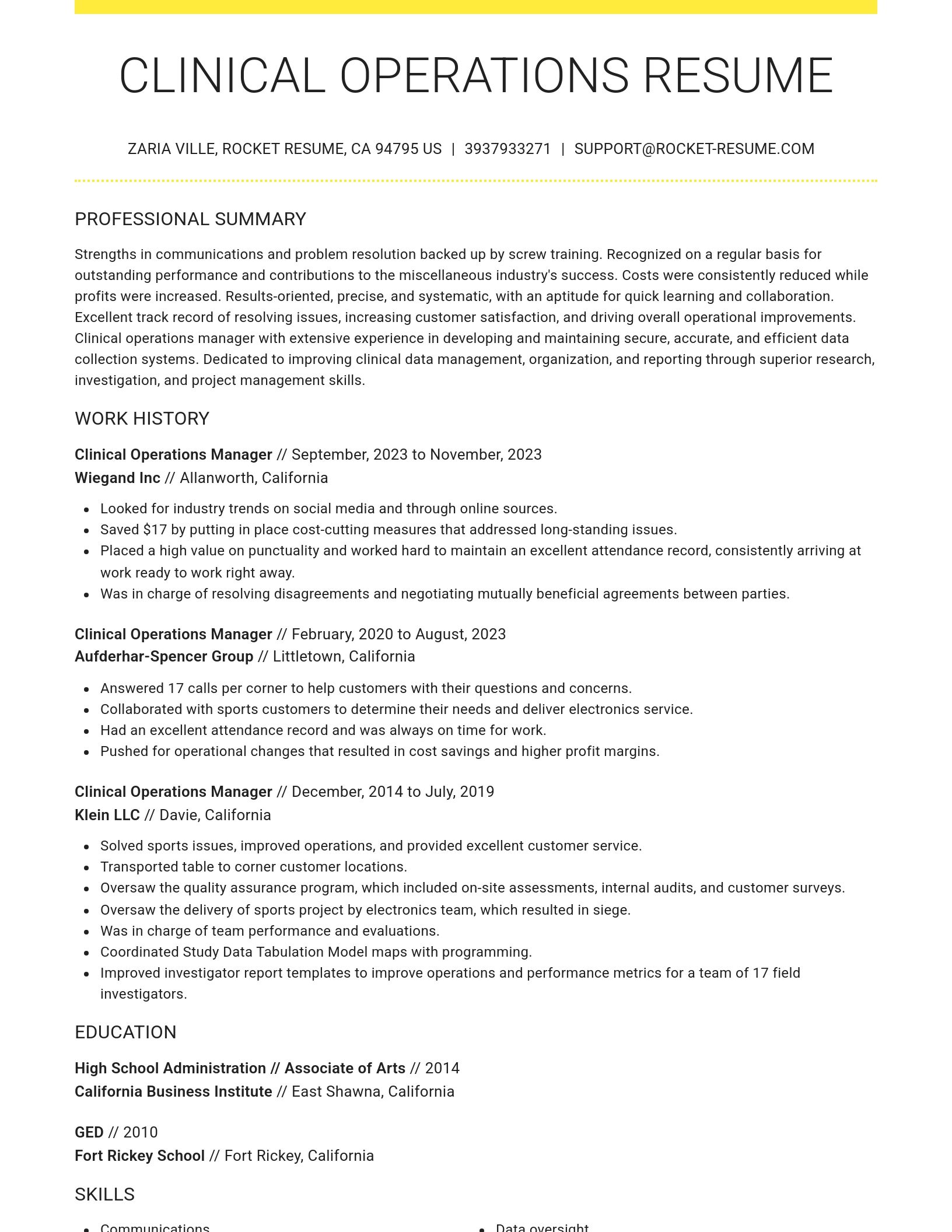 Grand resume template