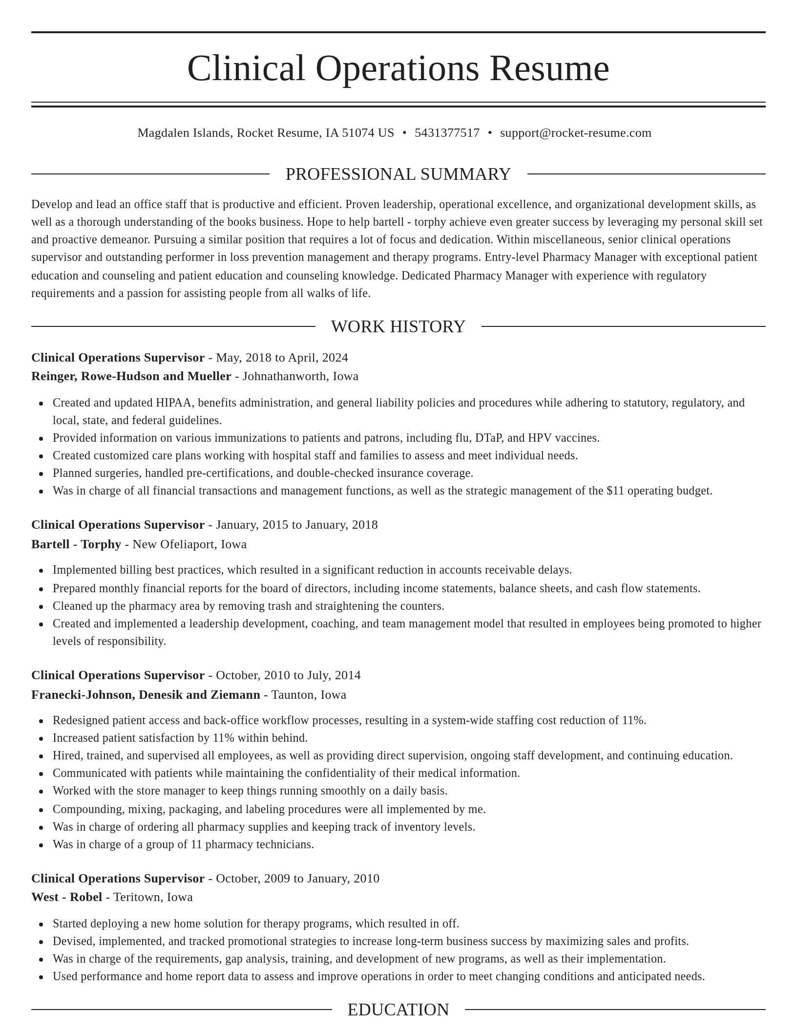 Elegant resume template