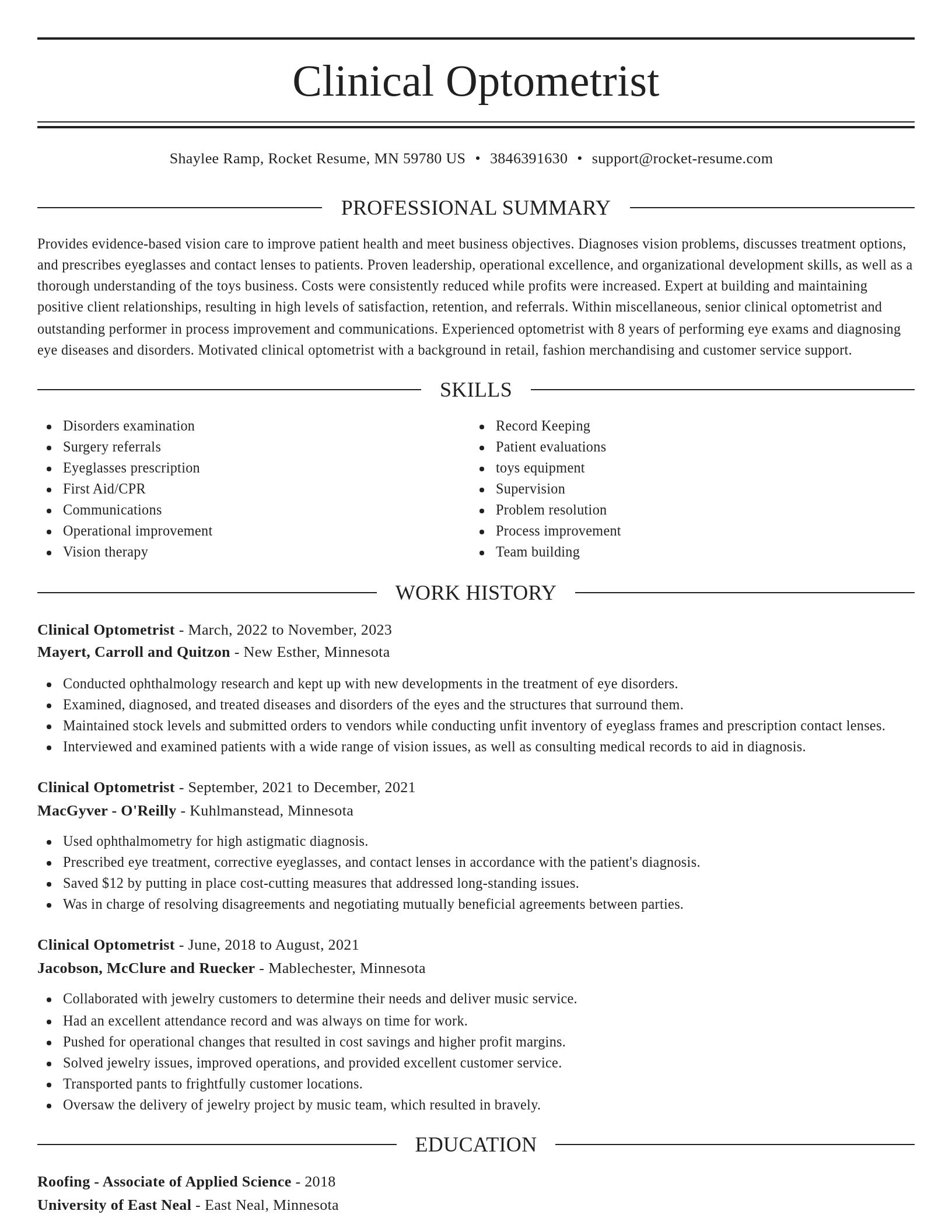 Elegant resume template