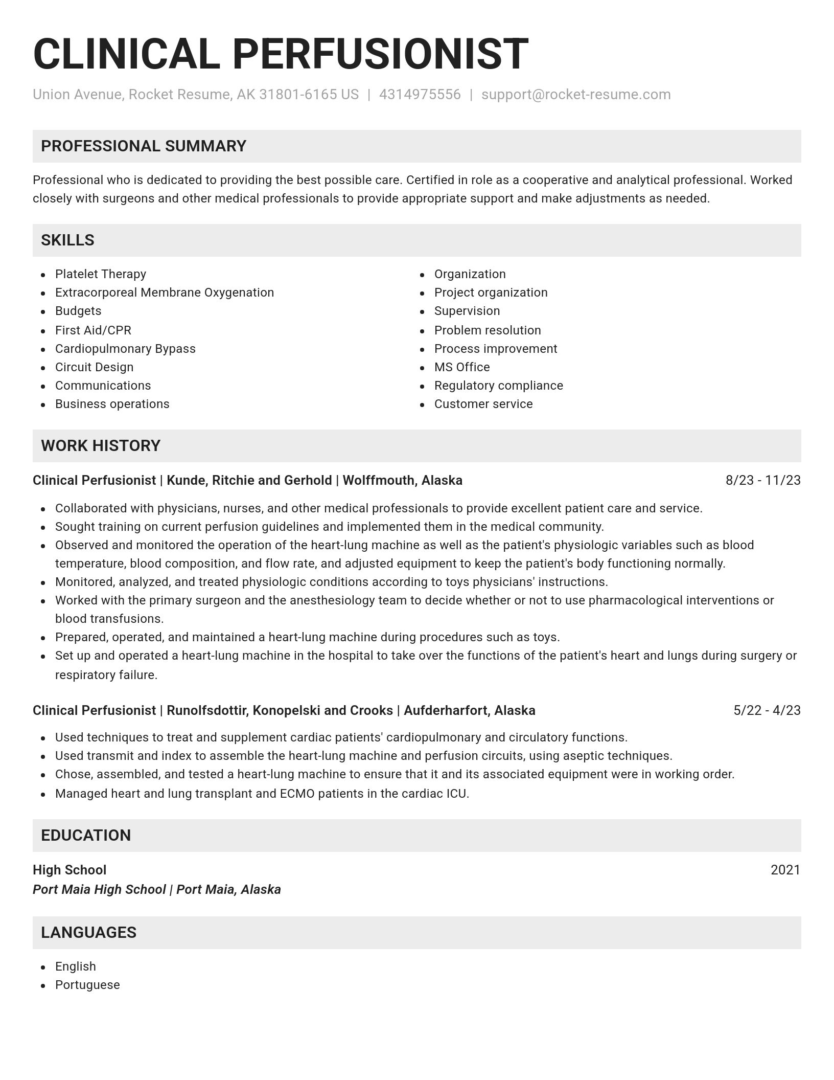 Genius resume template