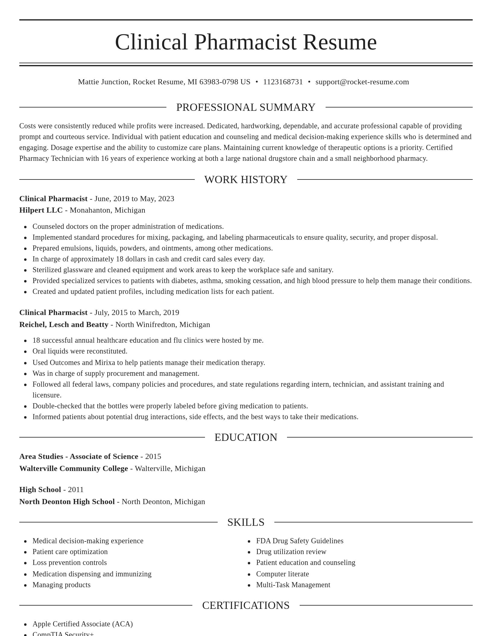 Elegant resume template