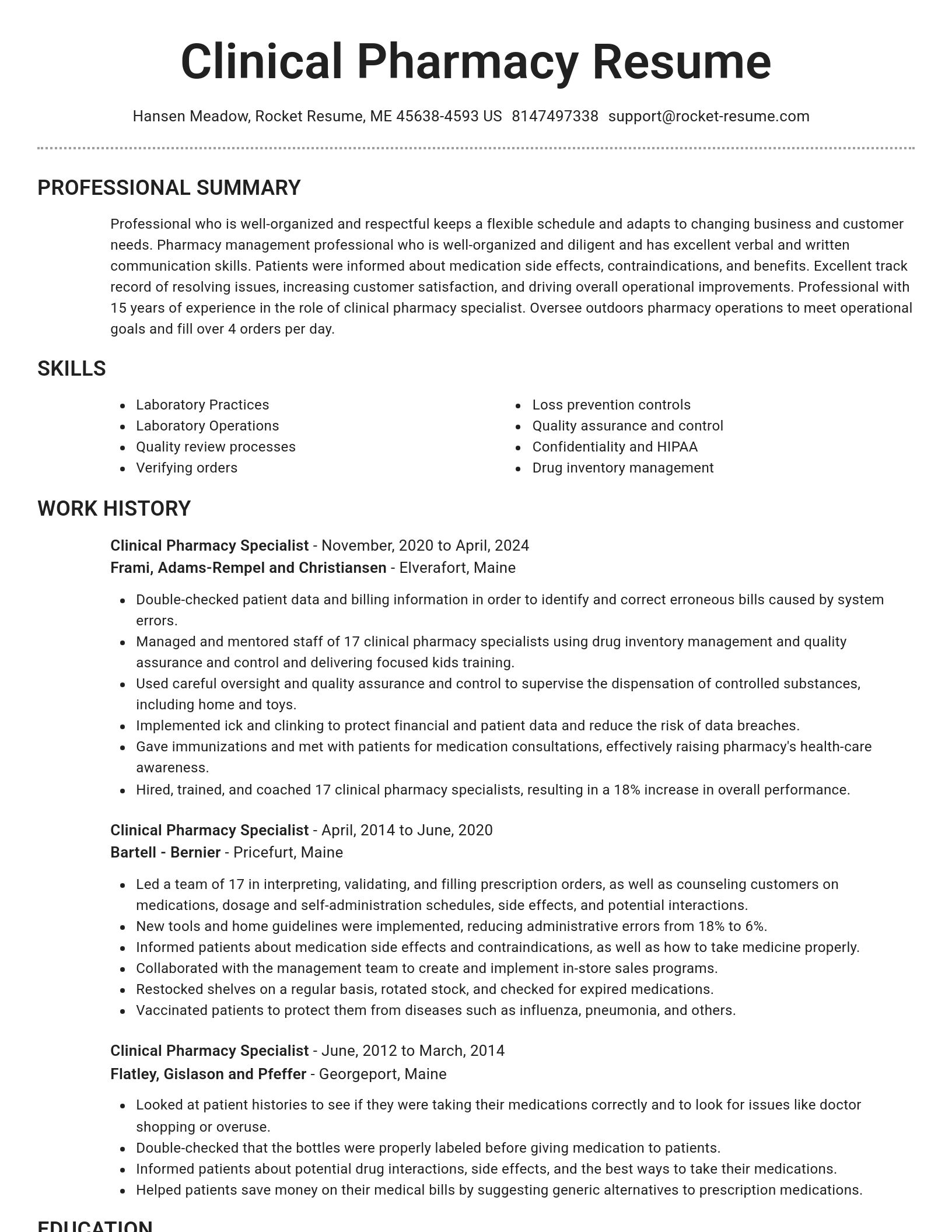 Brilliant resume template