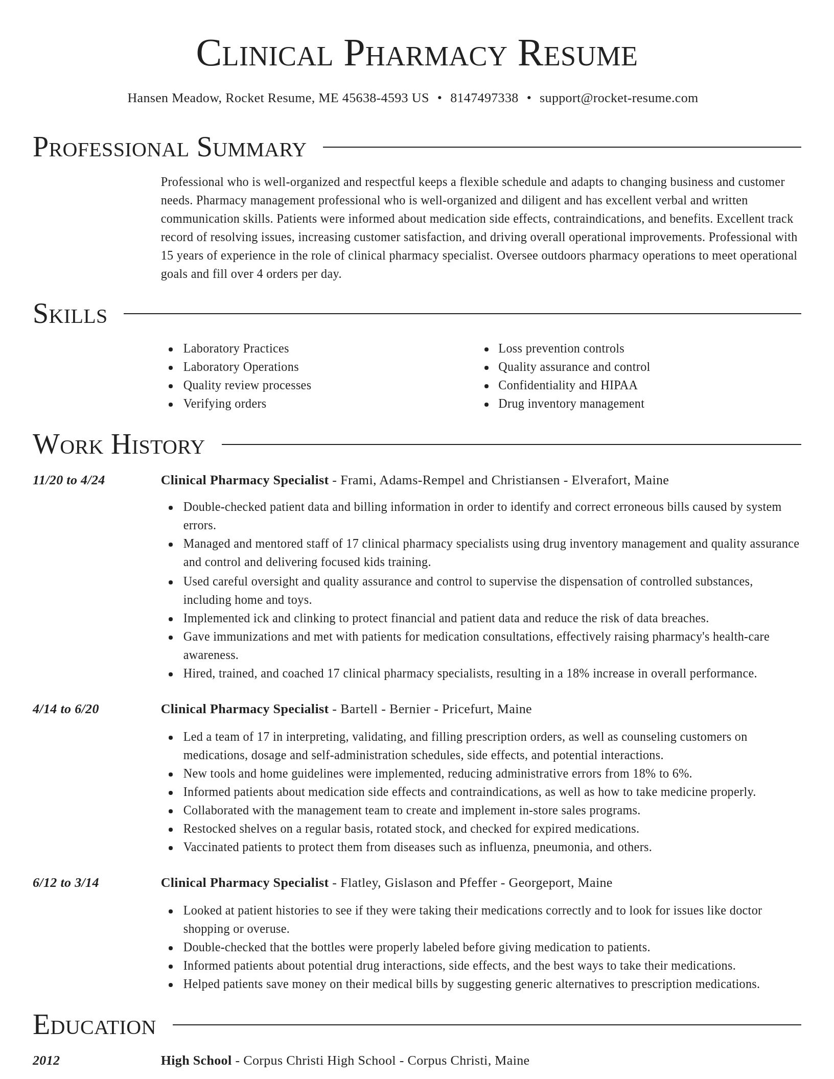 Director resume template