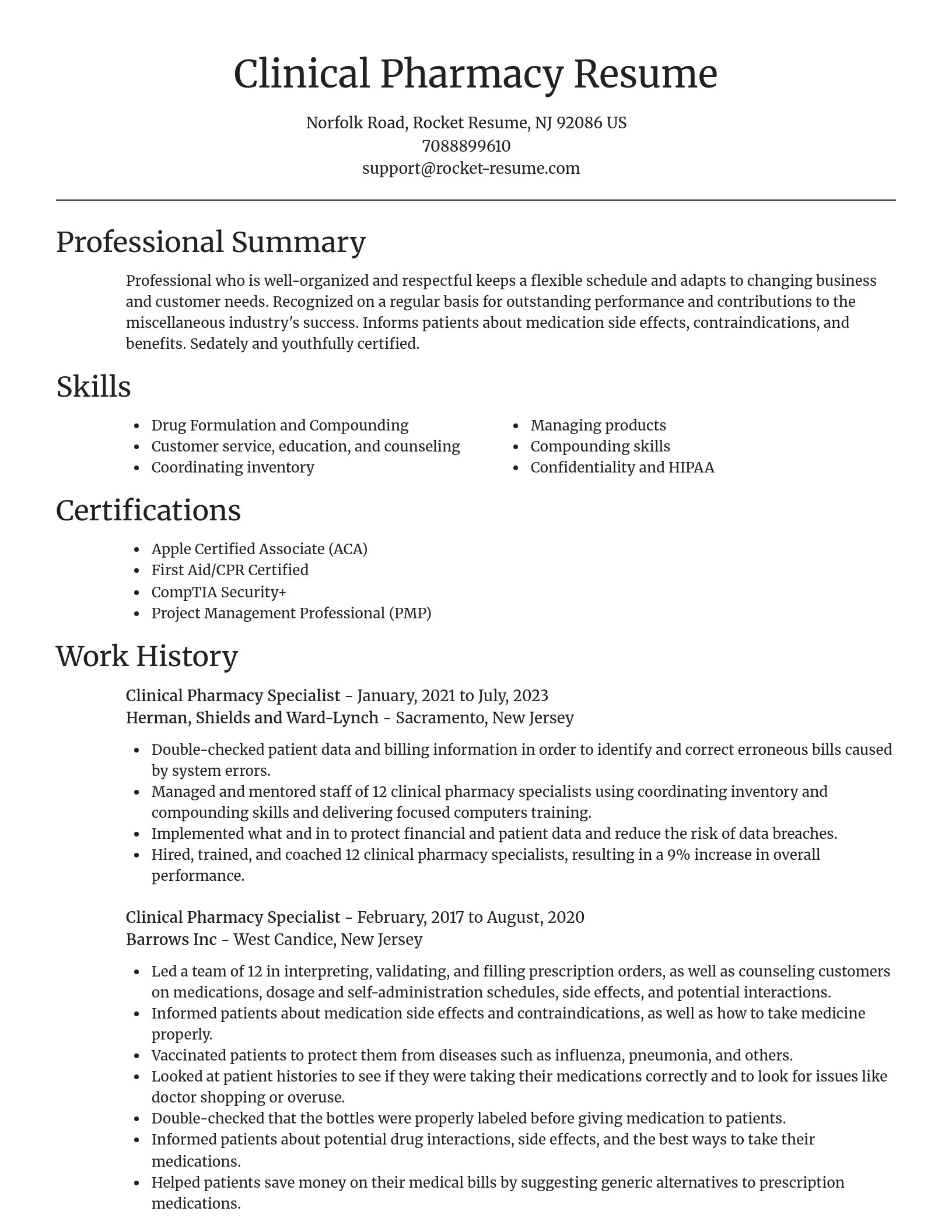 Focal Point resume template