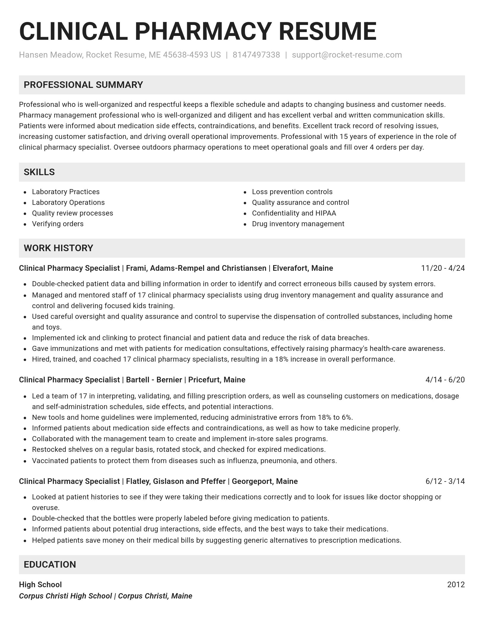 Genius resume template