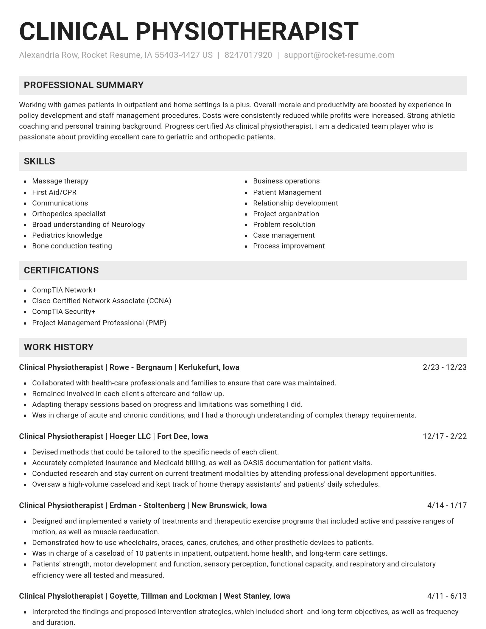 Genius resume template