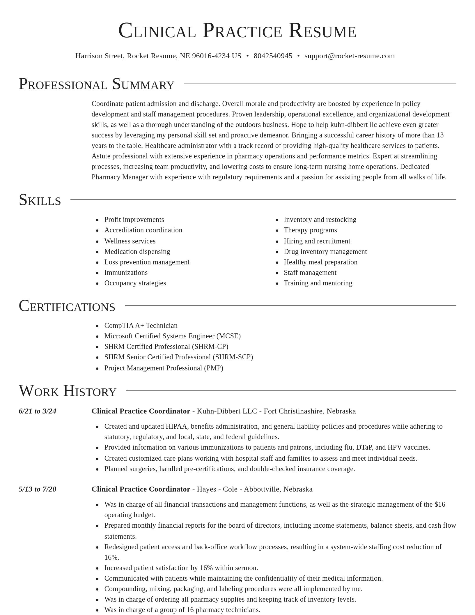 Director resume template