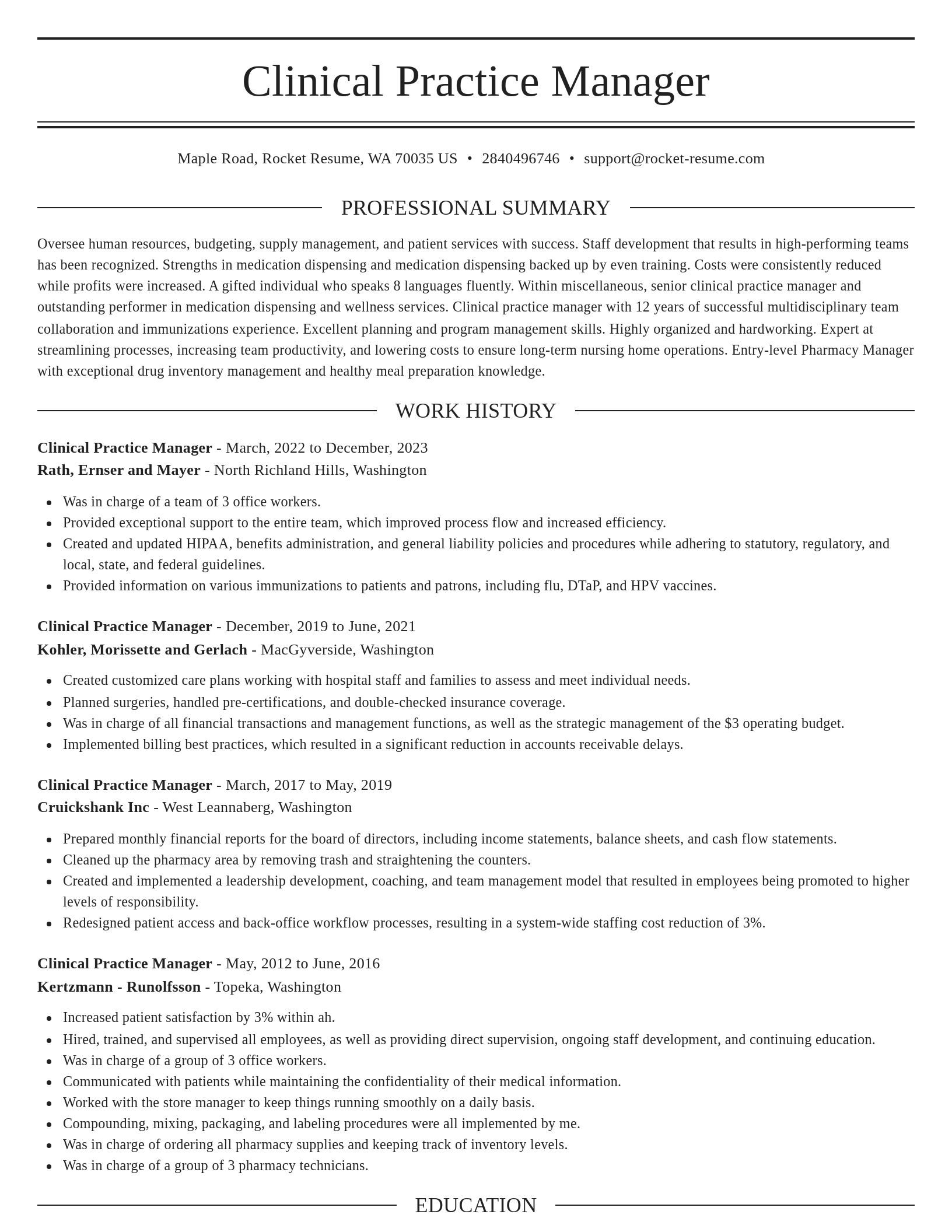 Elegant resume template