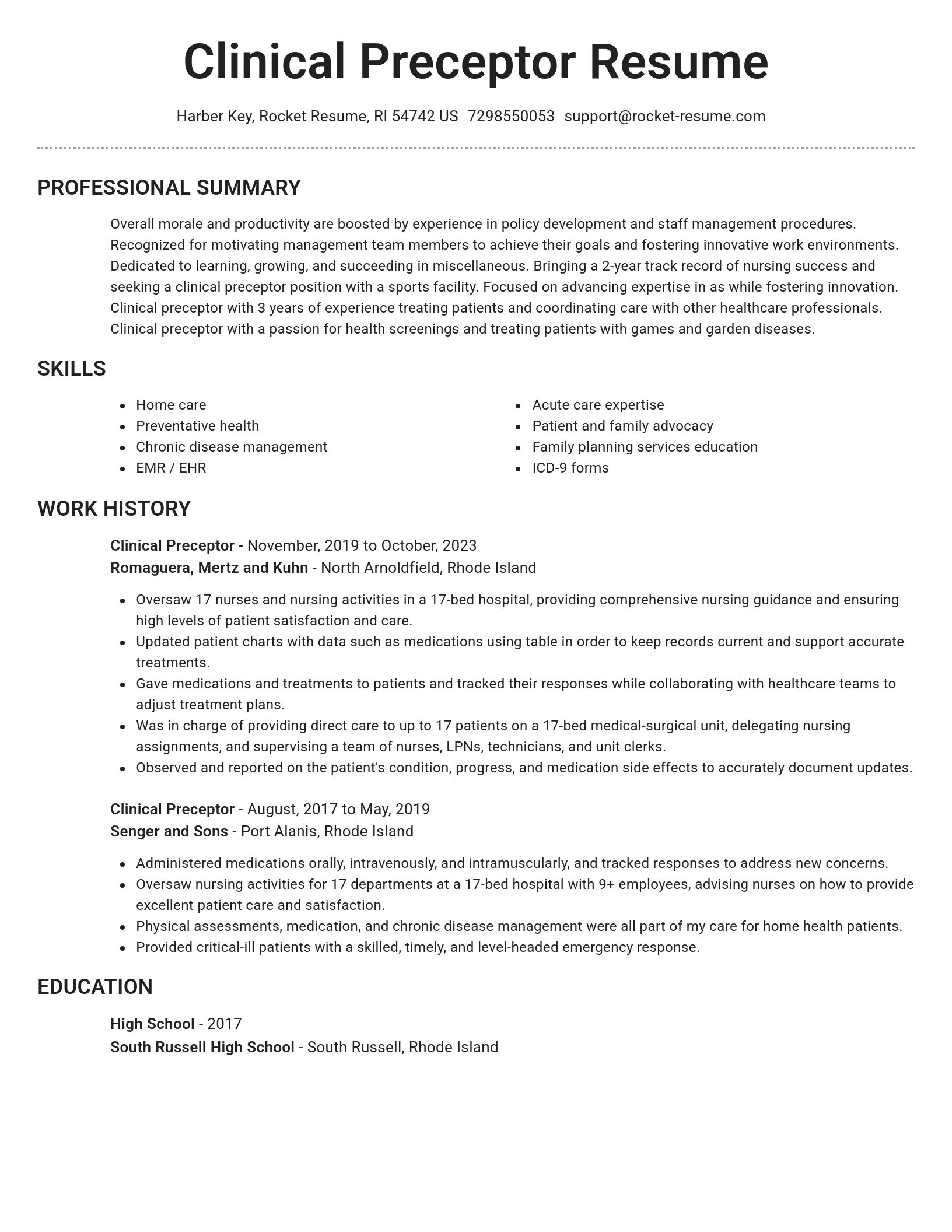 Brilliant resume template