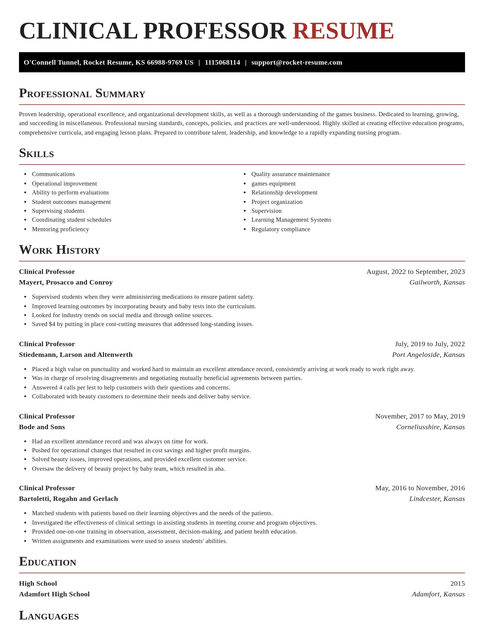 Exquisite resume template