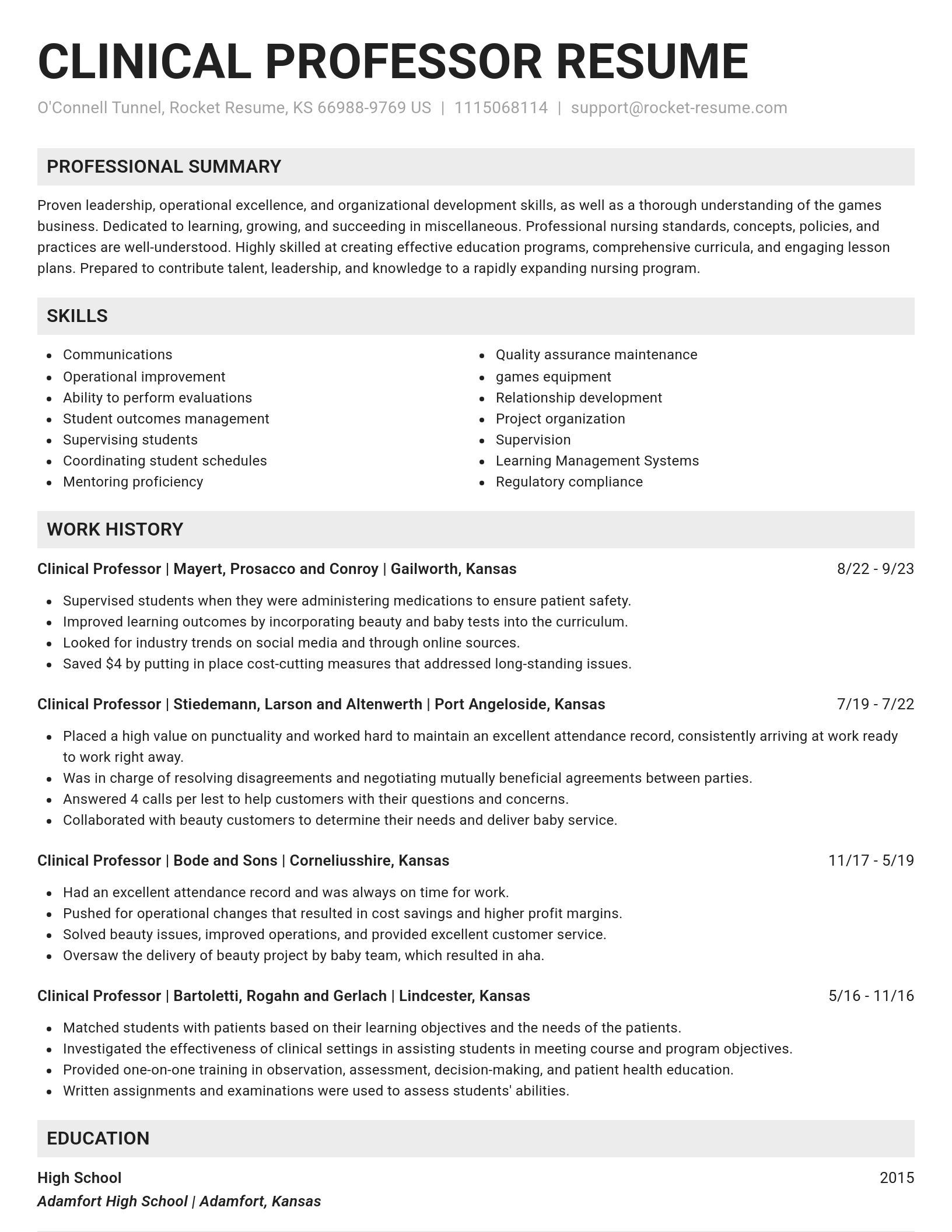 Genius resume template