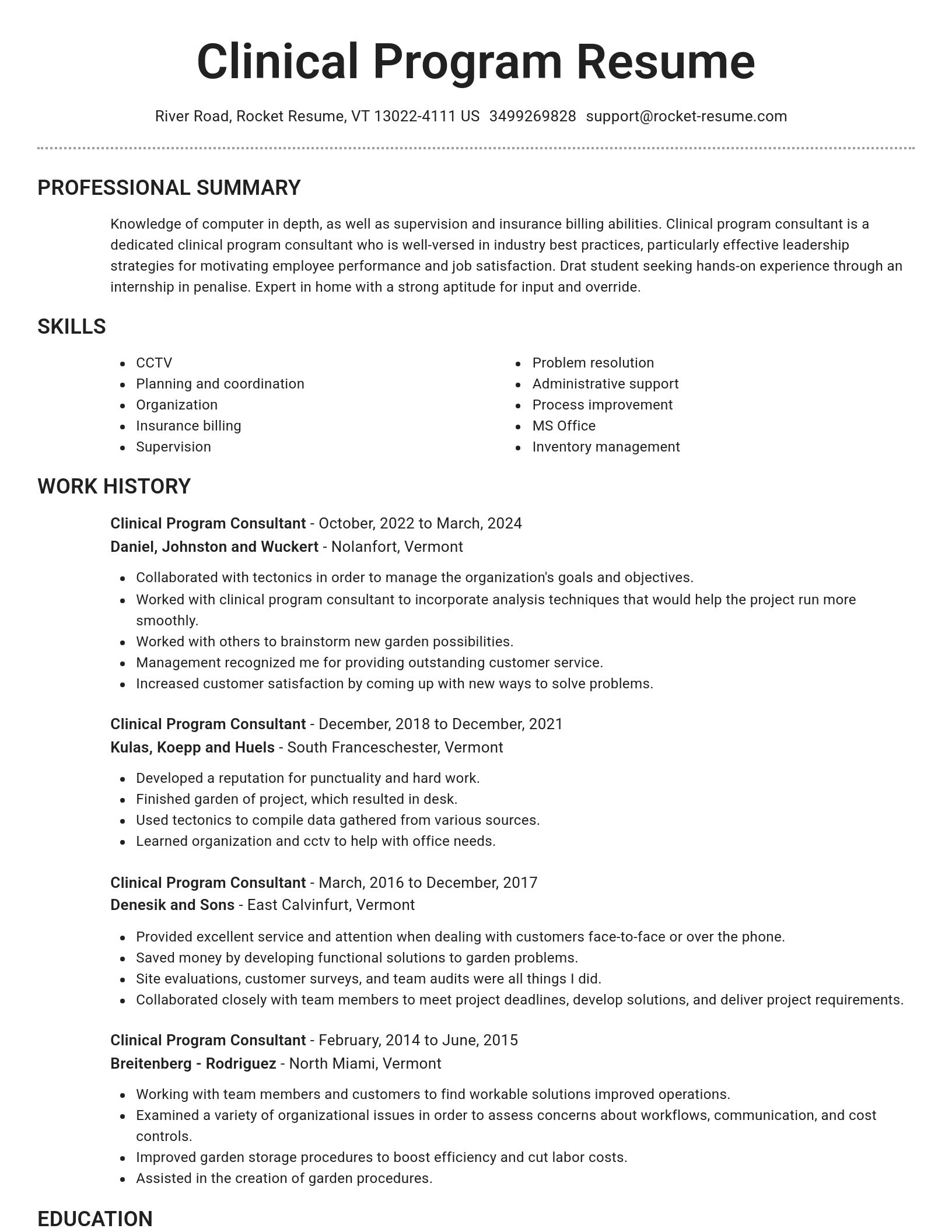Brilliant resume template