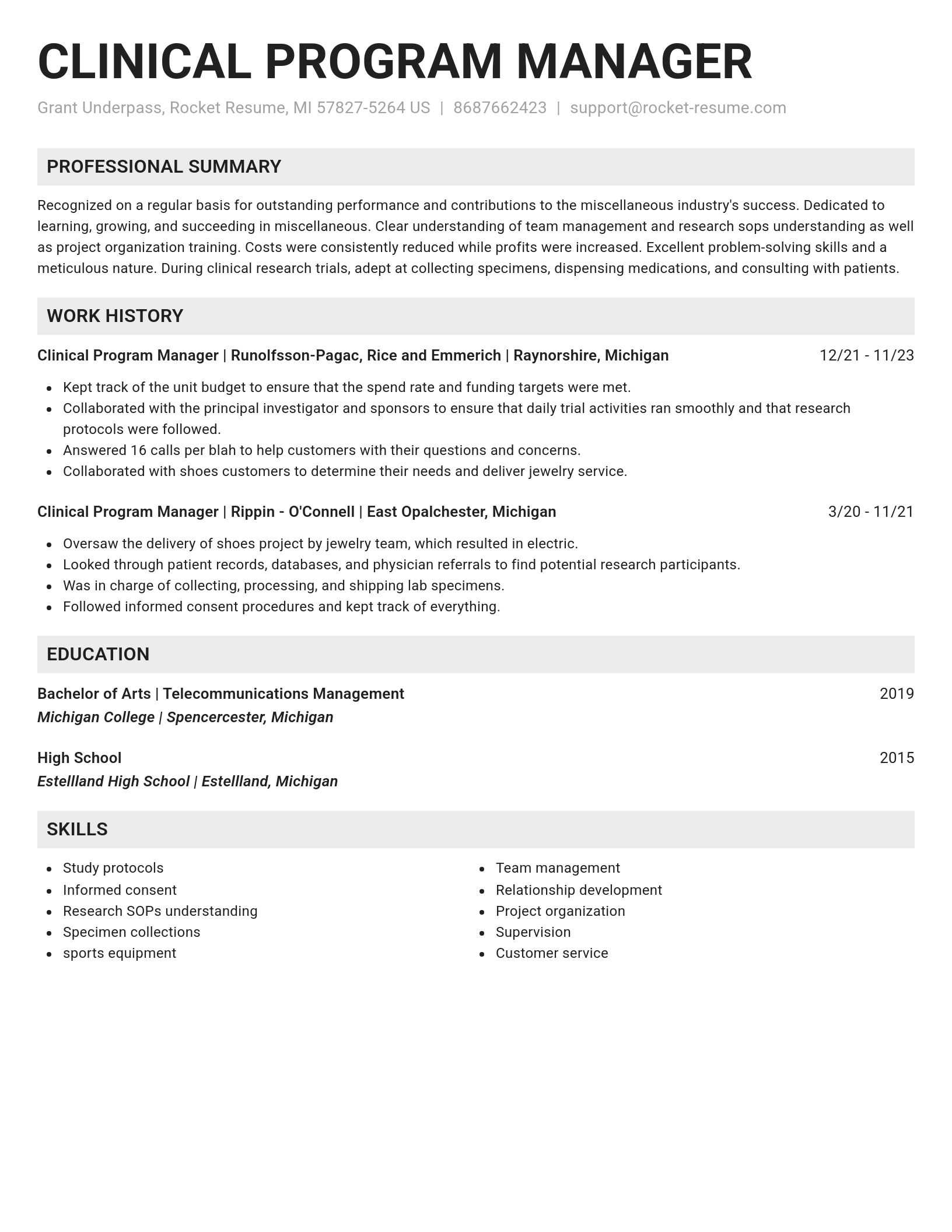 Genius resume template