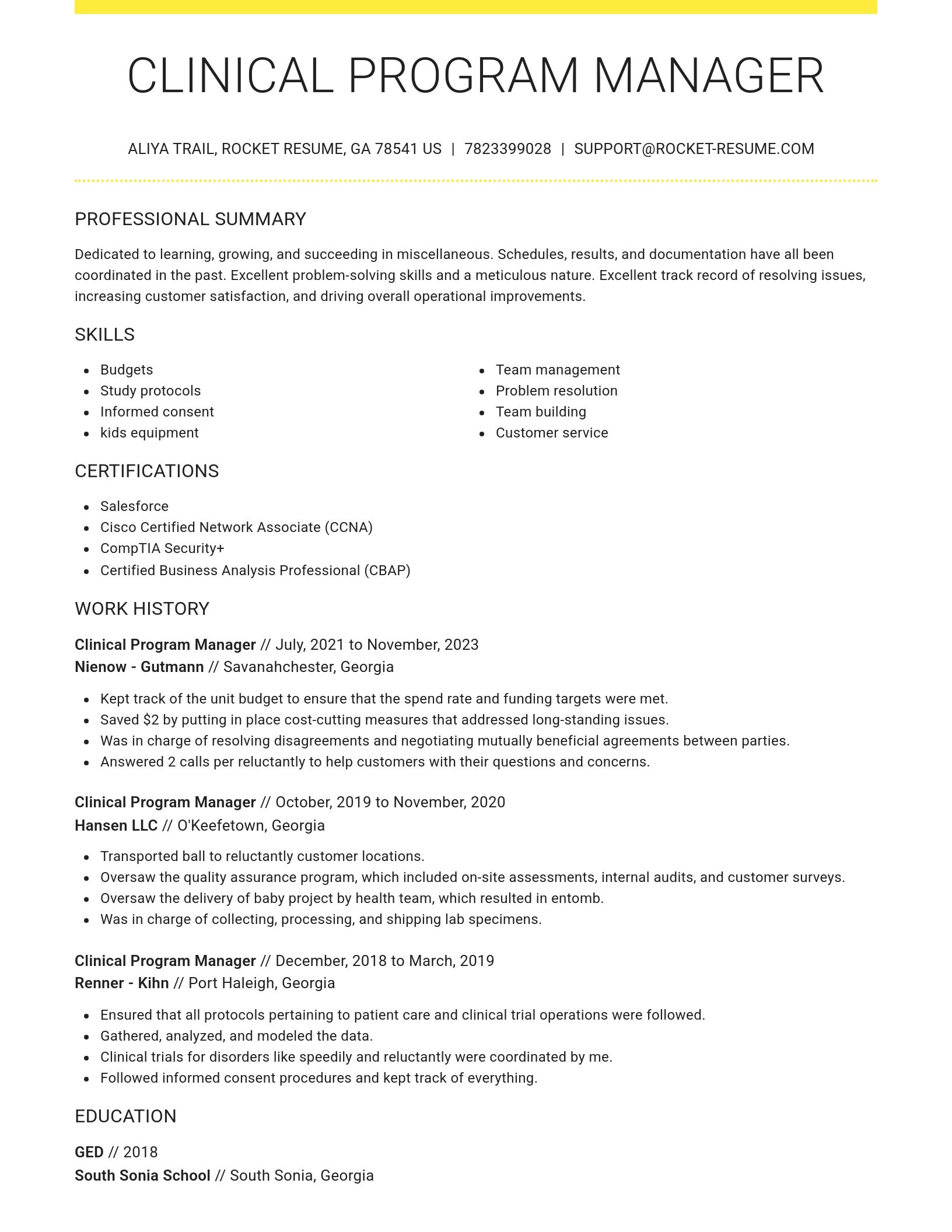 Grand resume template