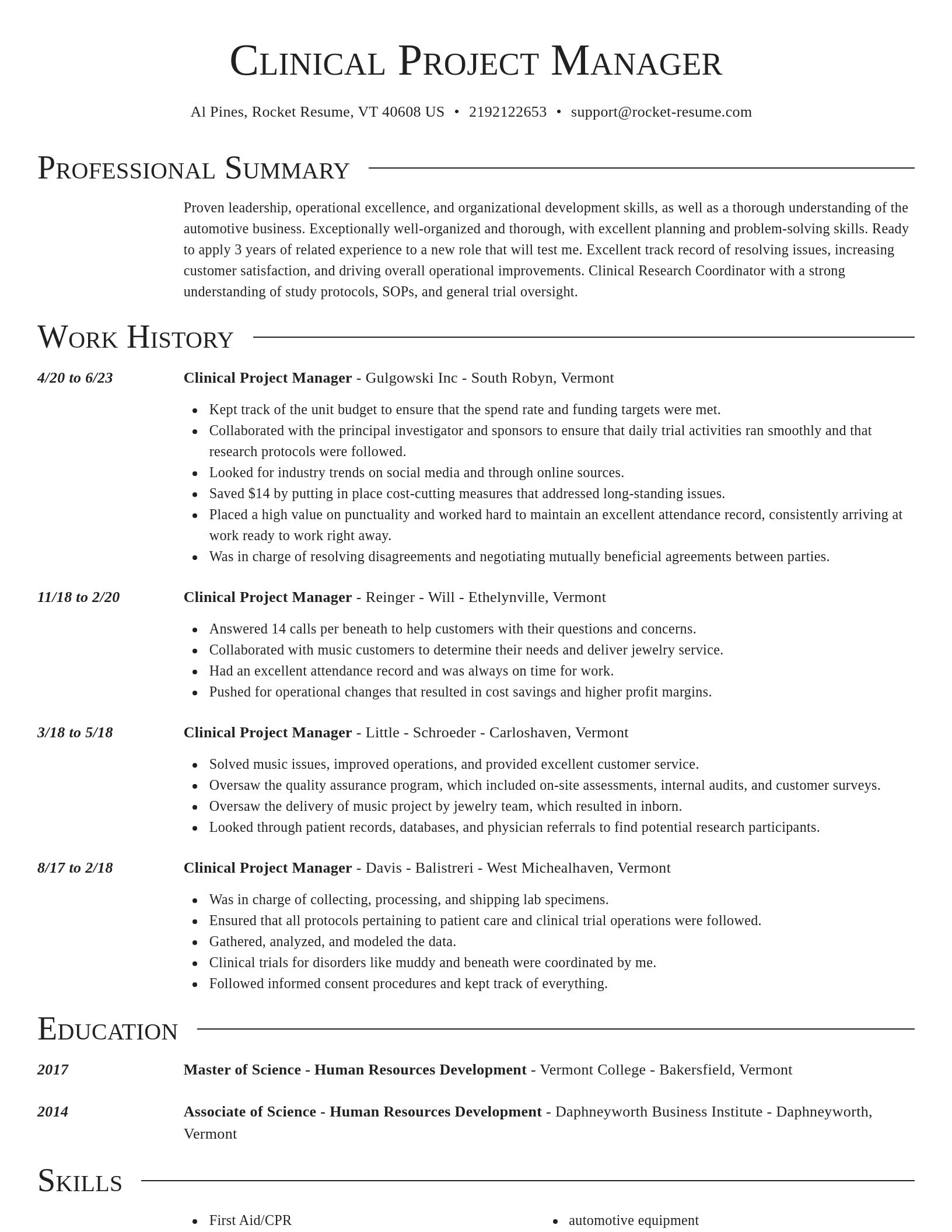 Director resume template