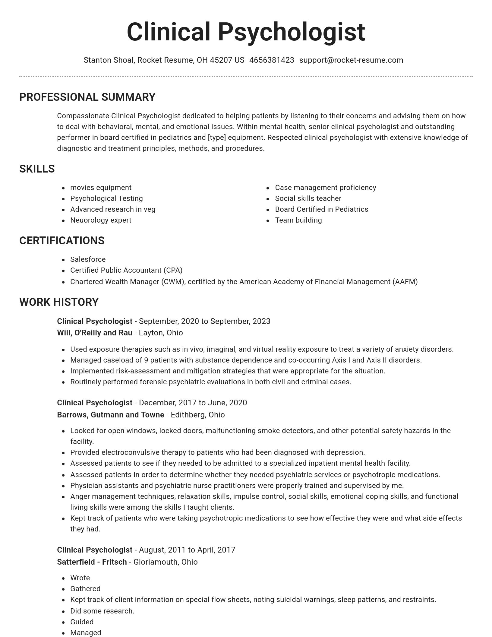 Brilliant resume template