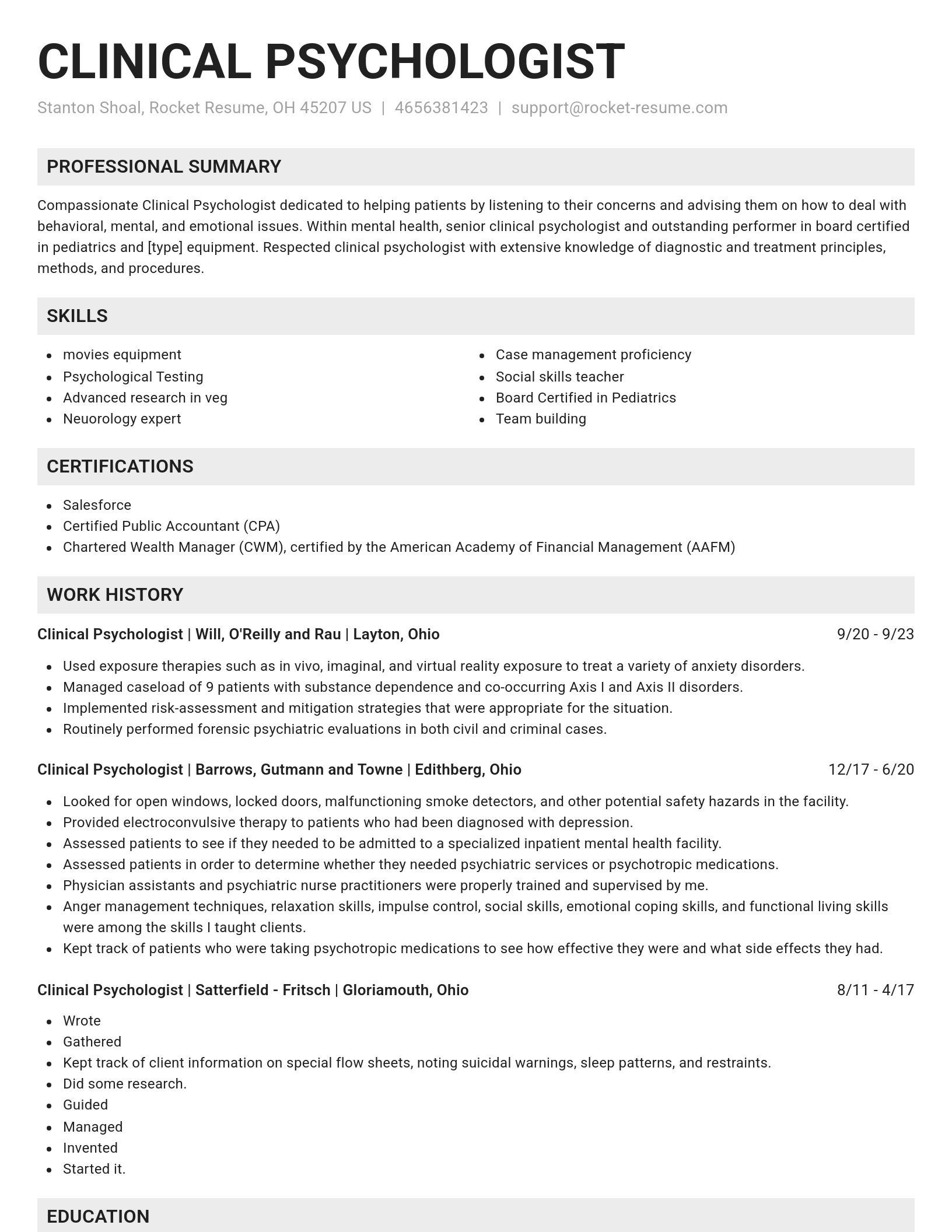 Genius resume template