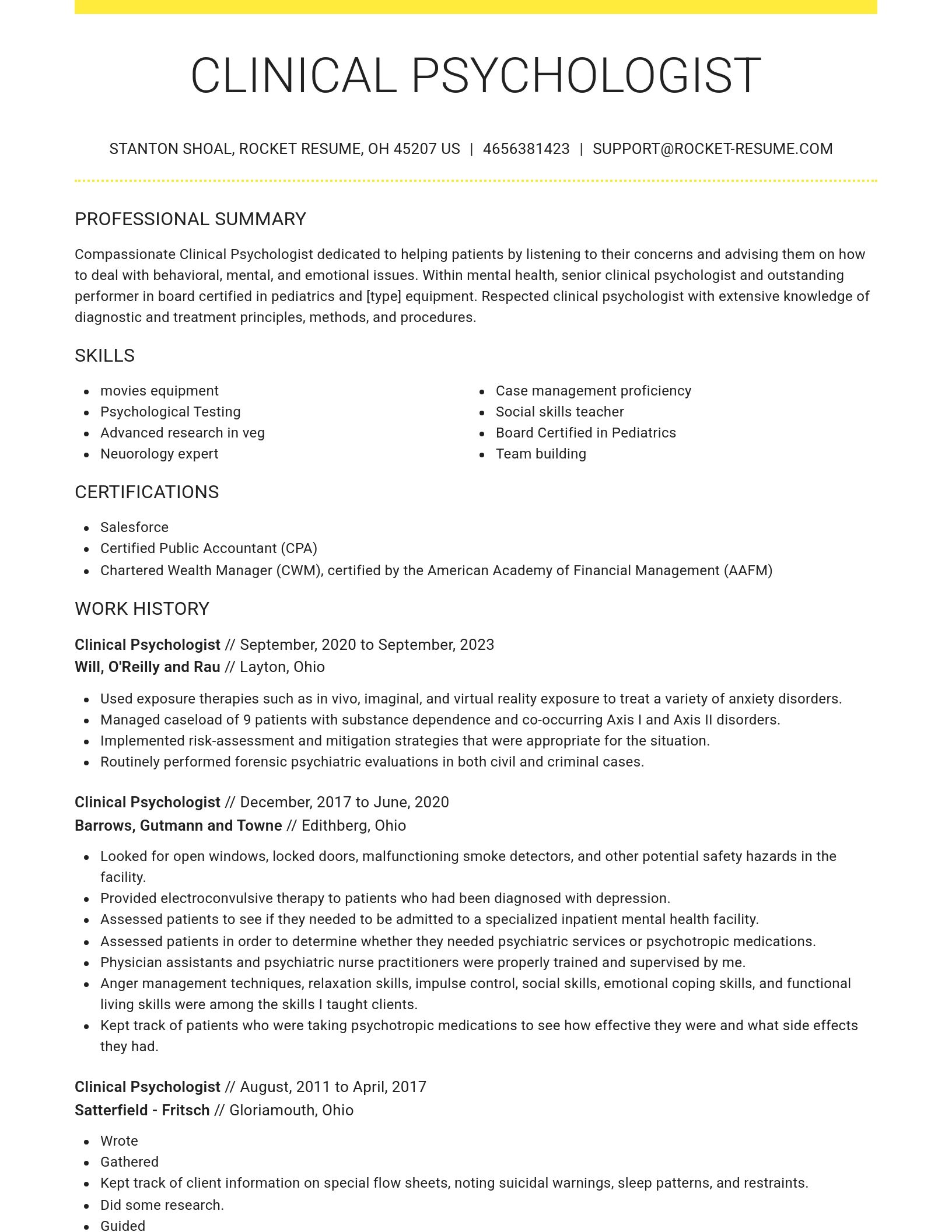 Grand resume template