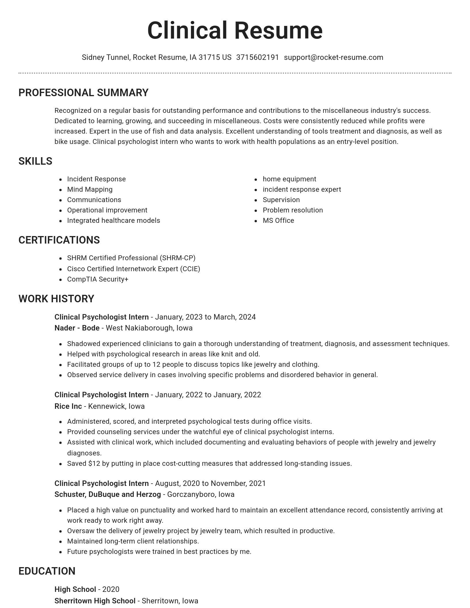 Brilliant resume template