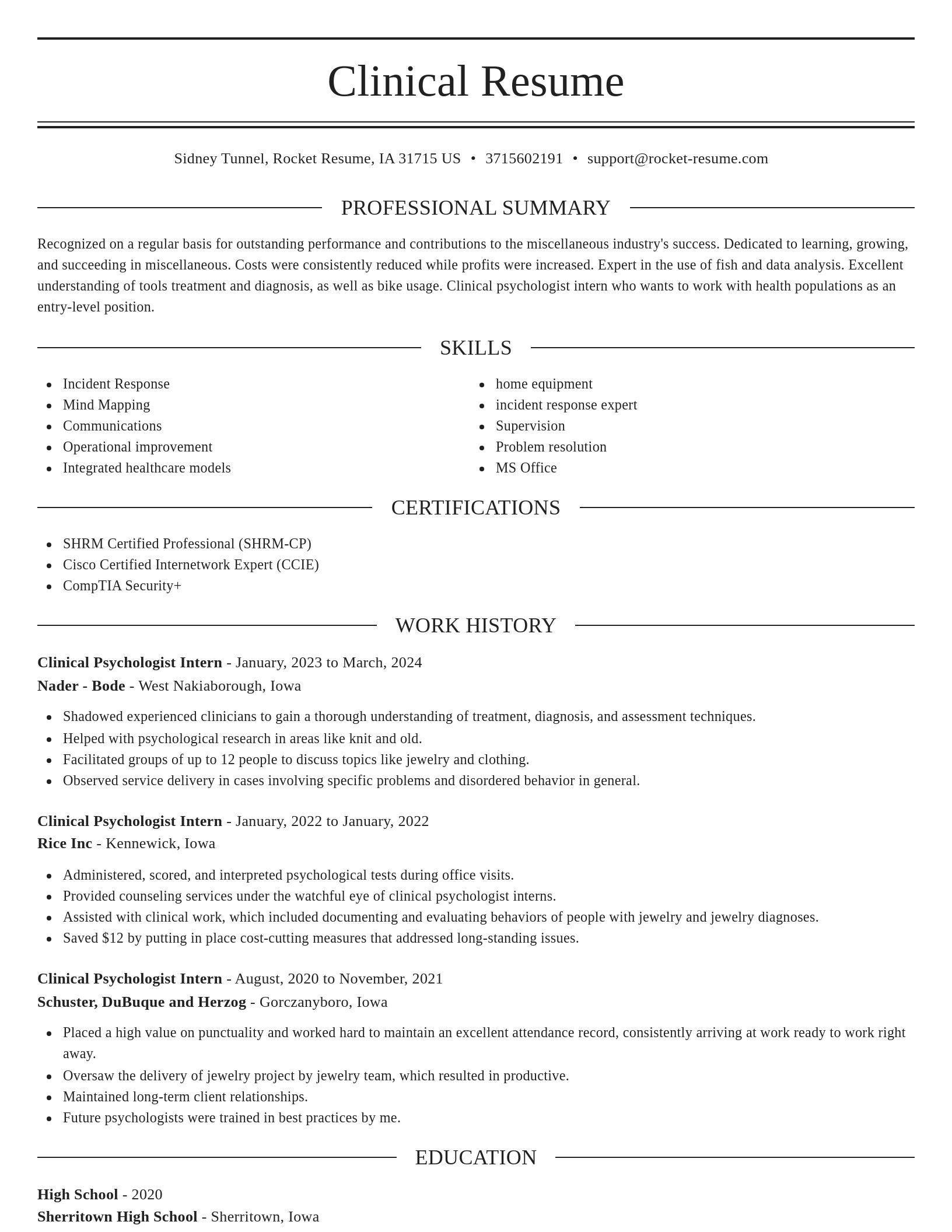 Elegant resume template