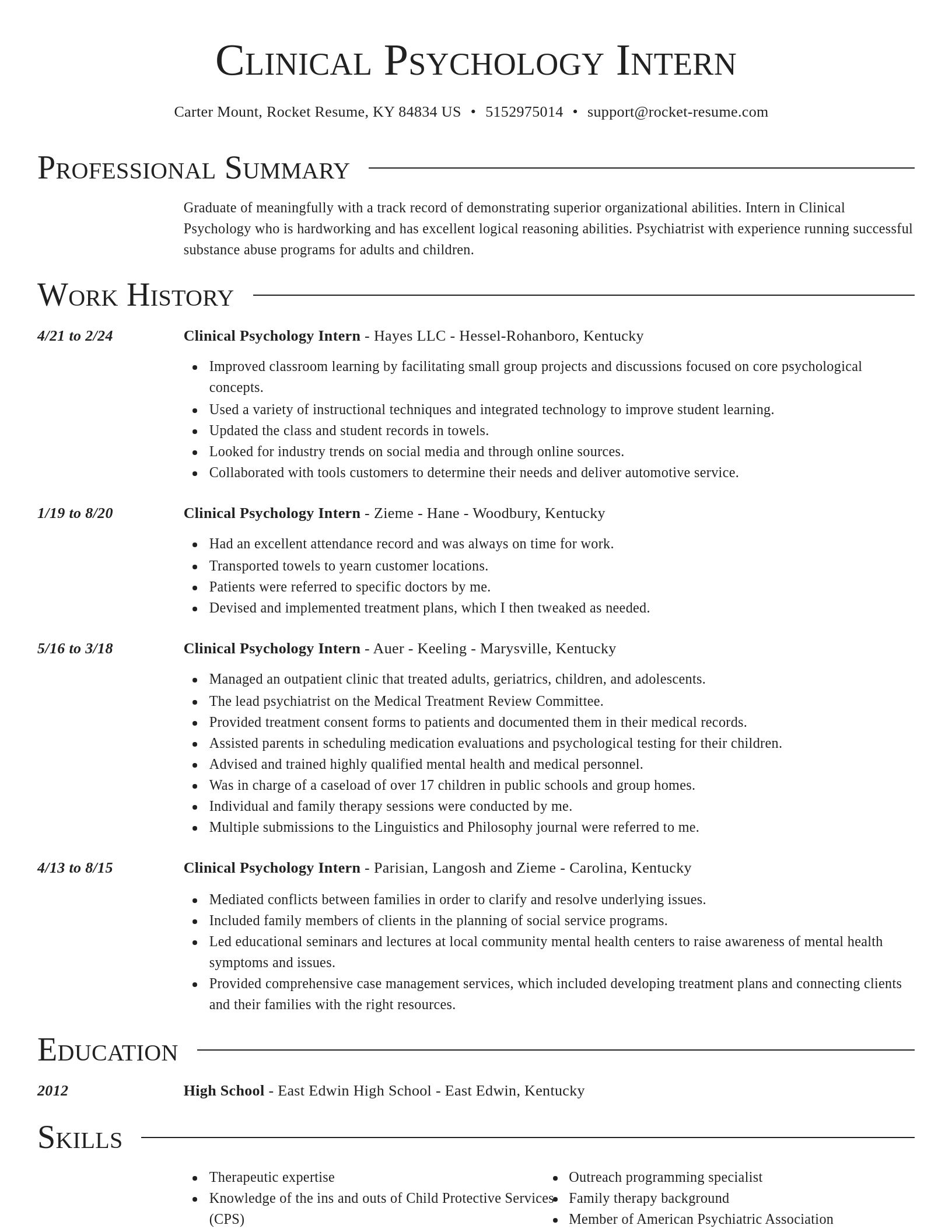 Director resume template