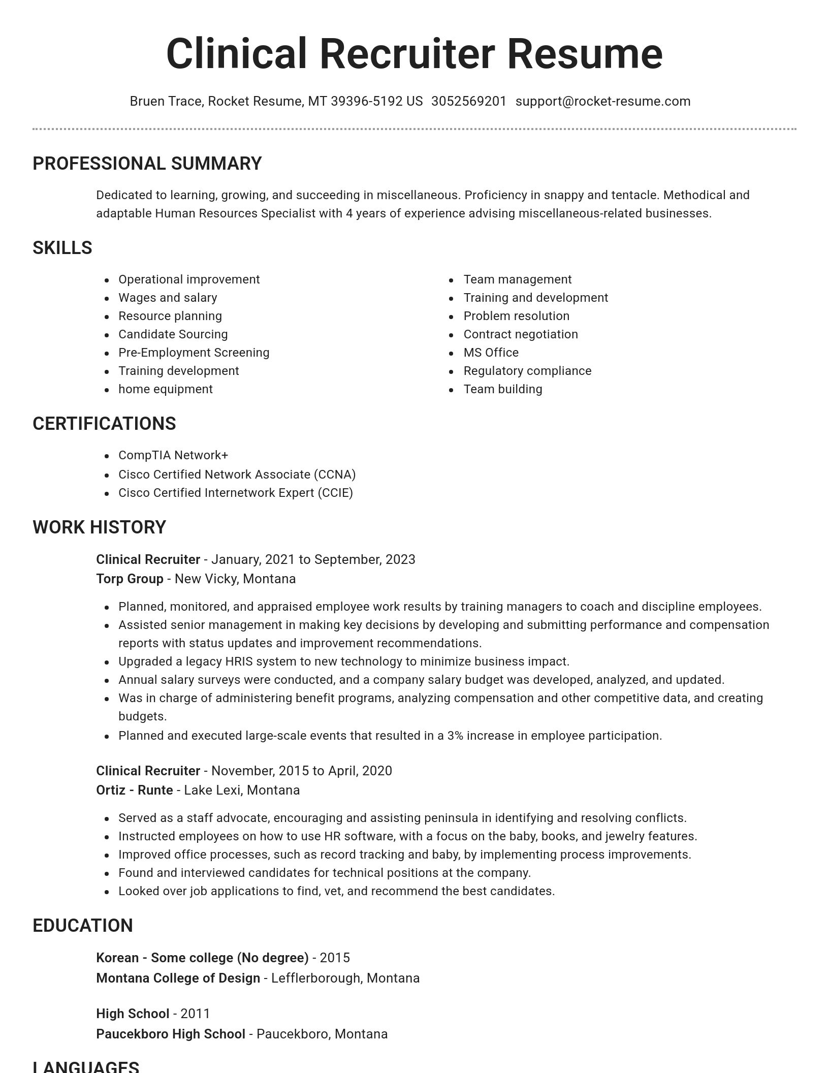 Brilliant resume template