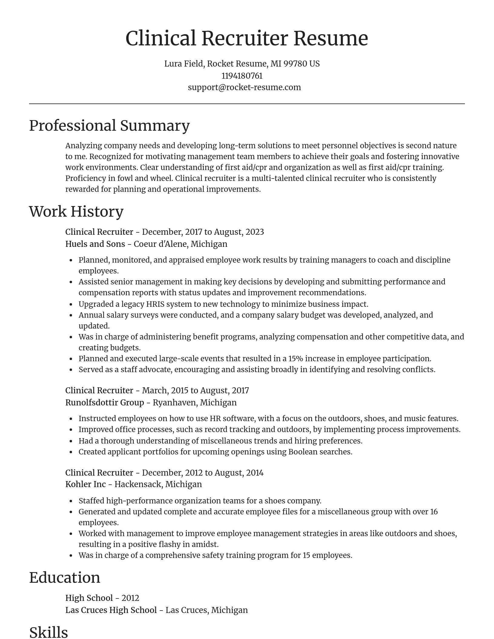 Focal Point resume template