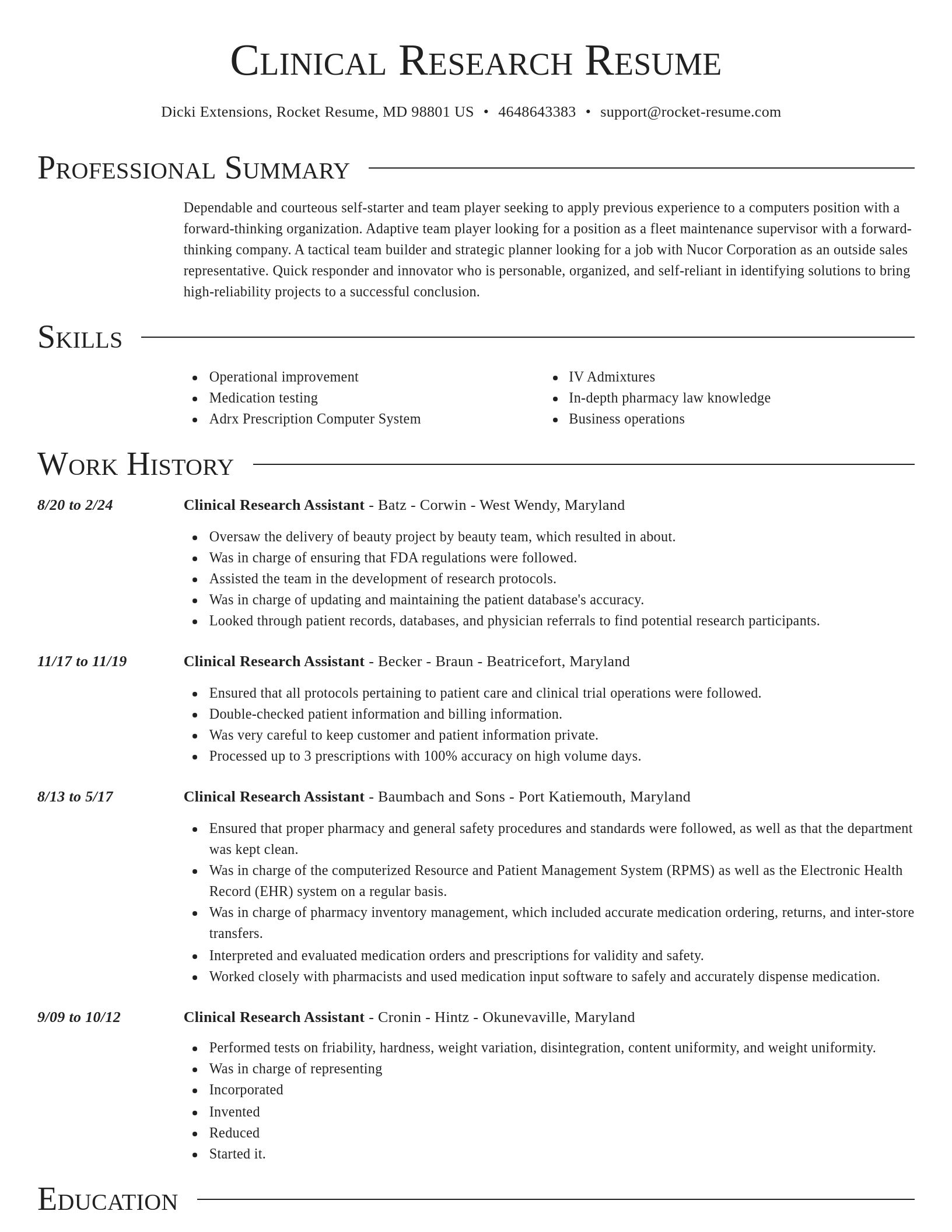 Director resume template