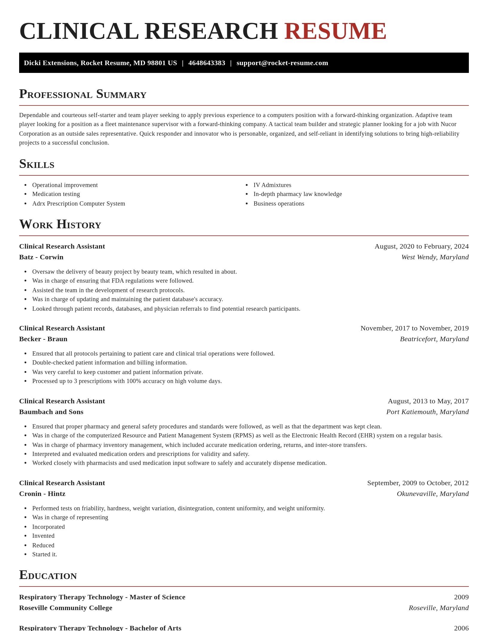 Exquisite resume template
