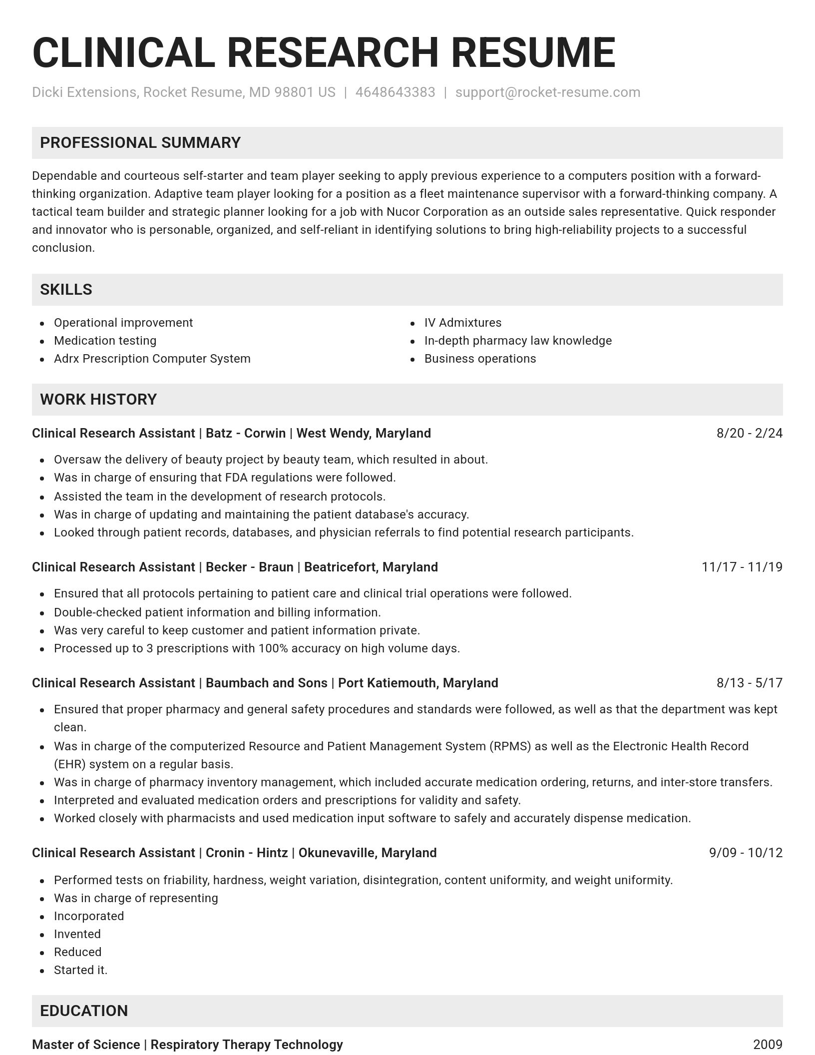 Genius resume template