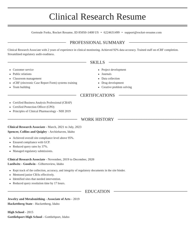 Elegant resume template