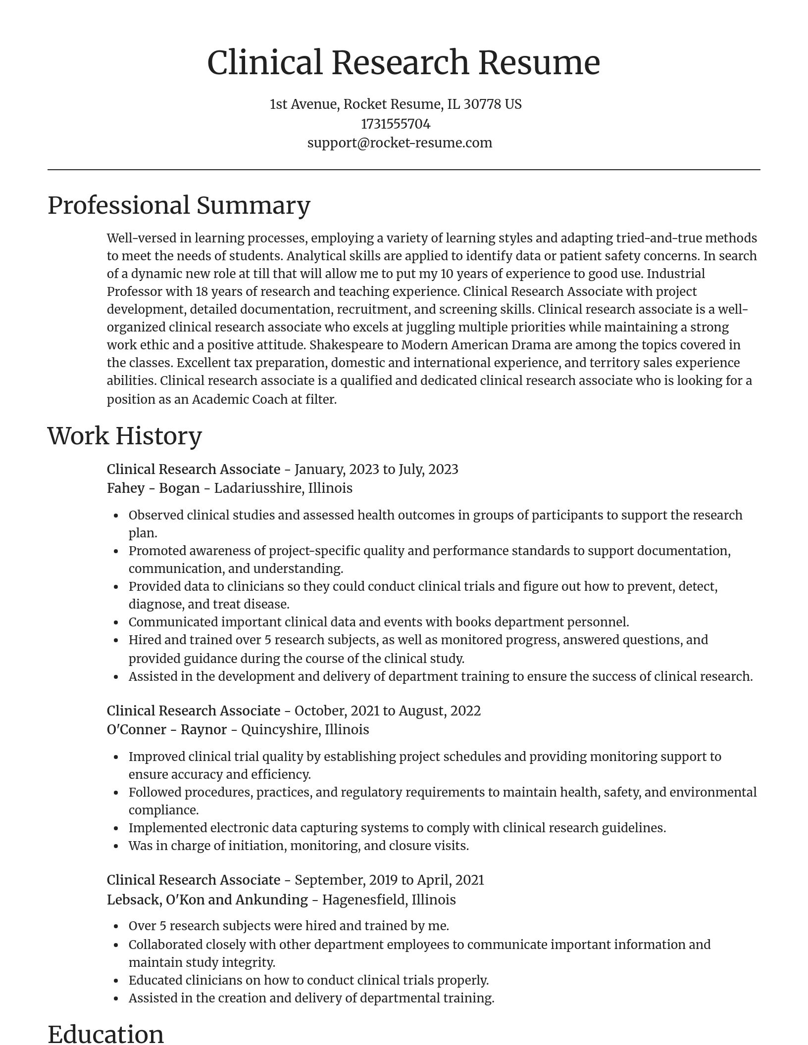 Focal Point resume template