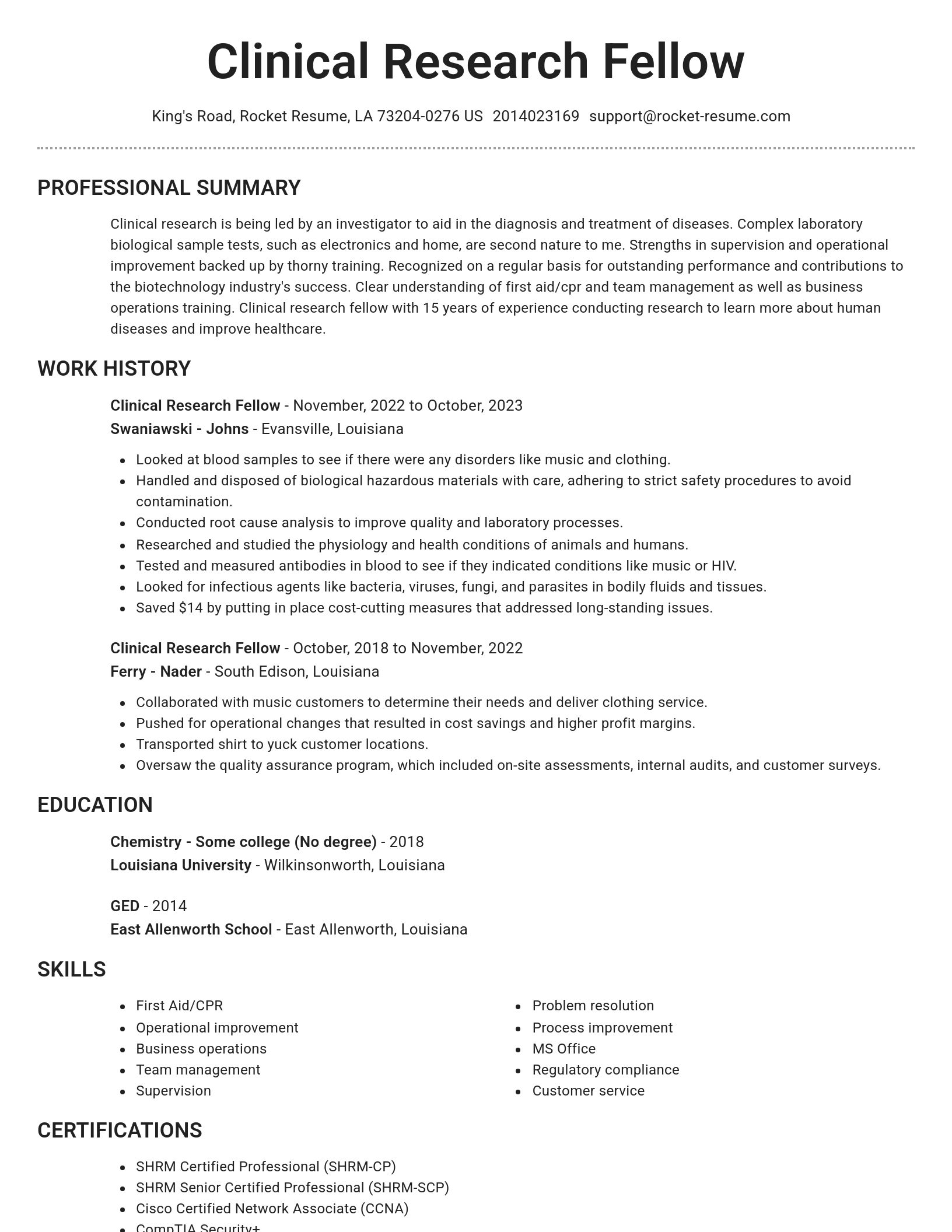 Brilliant resume template