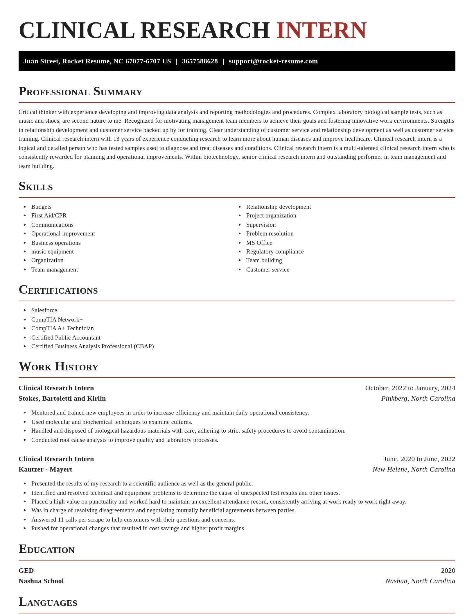 Exquisite resume template