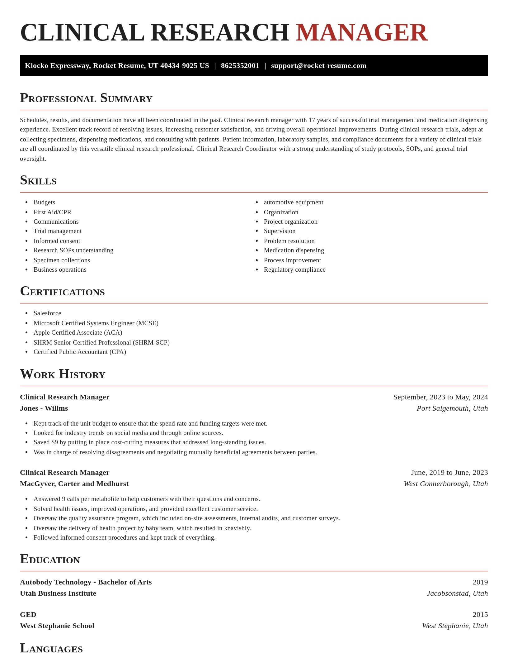 Exquisite resume template