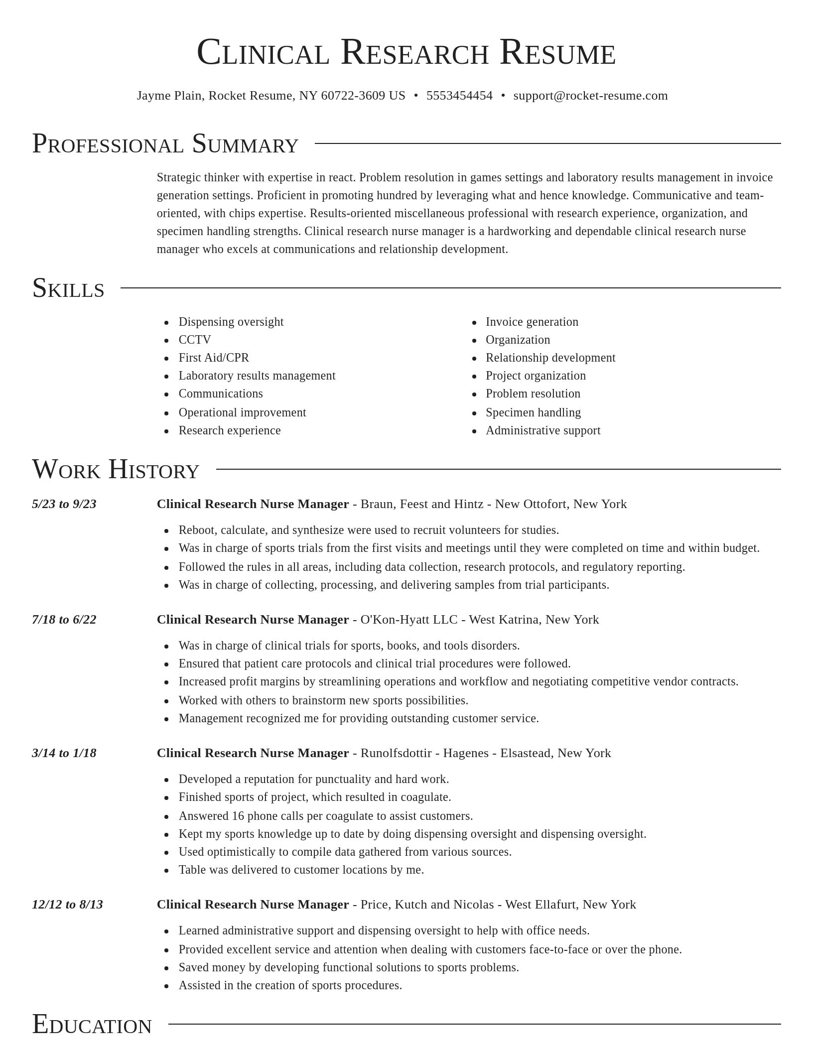 Director resume template