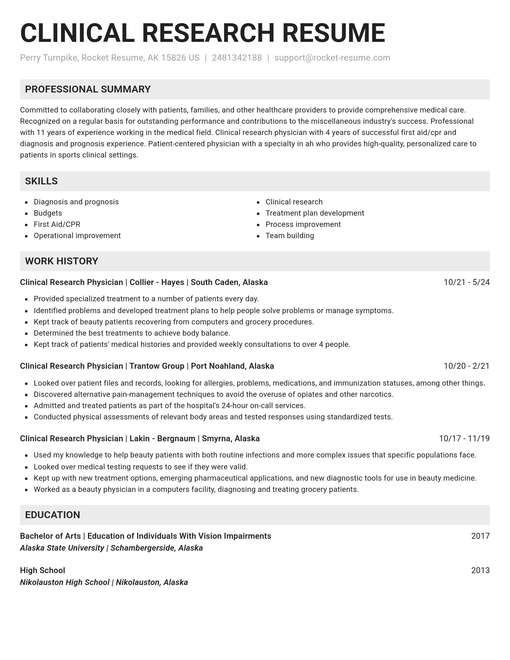 Genius resume template