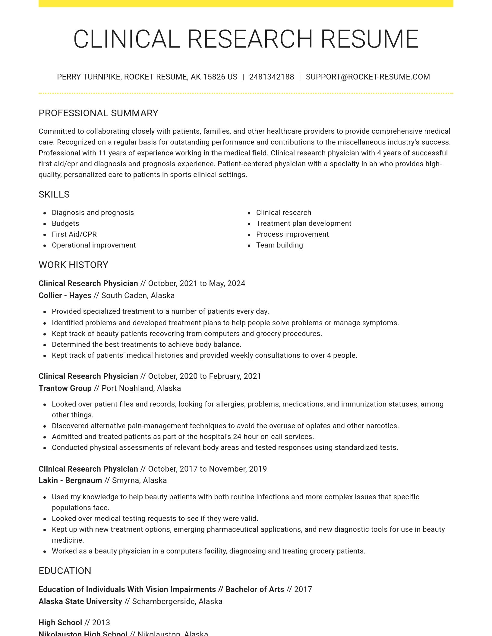 Grand resume template