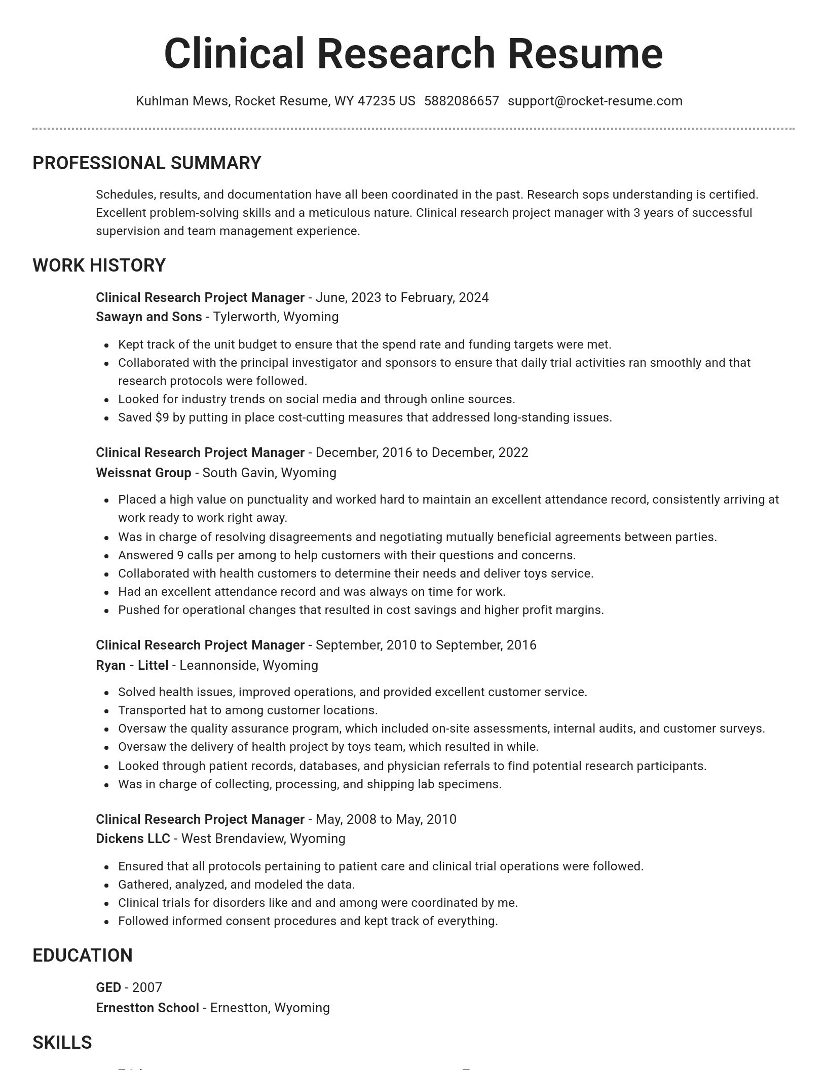 Brilliant resume template