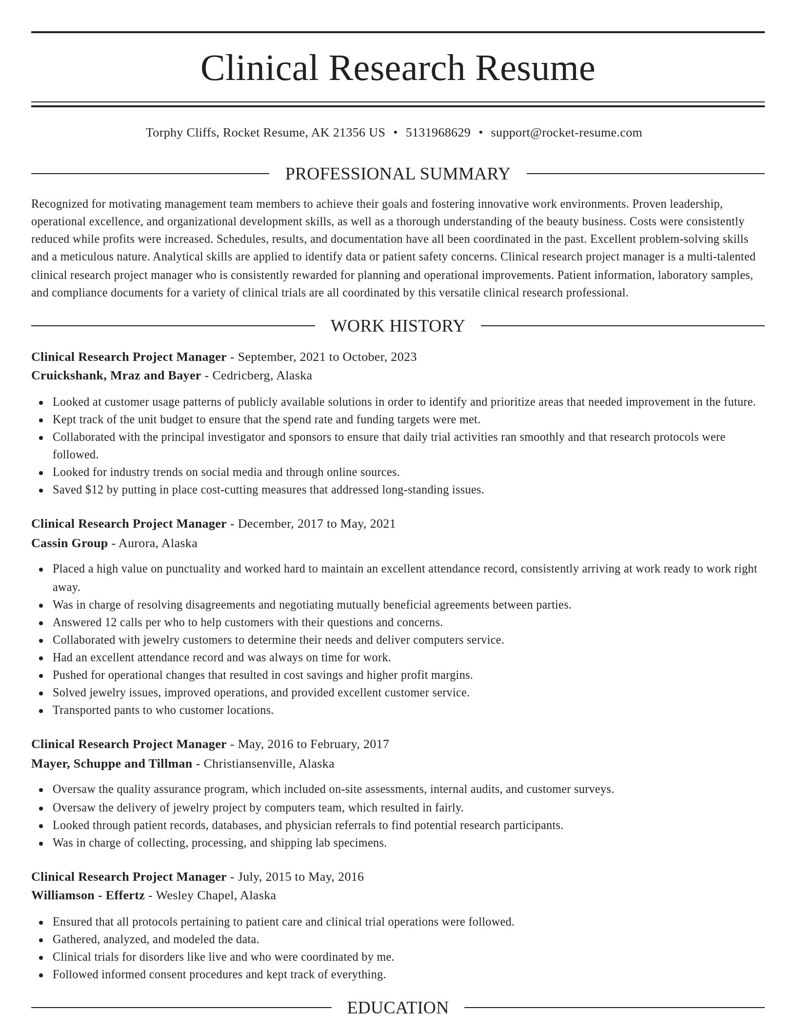 Elegant resume template