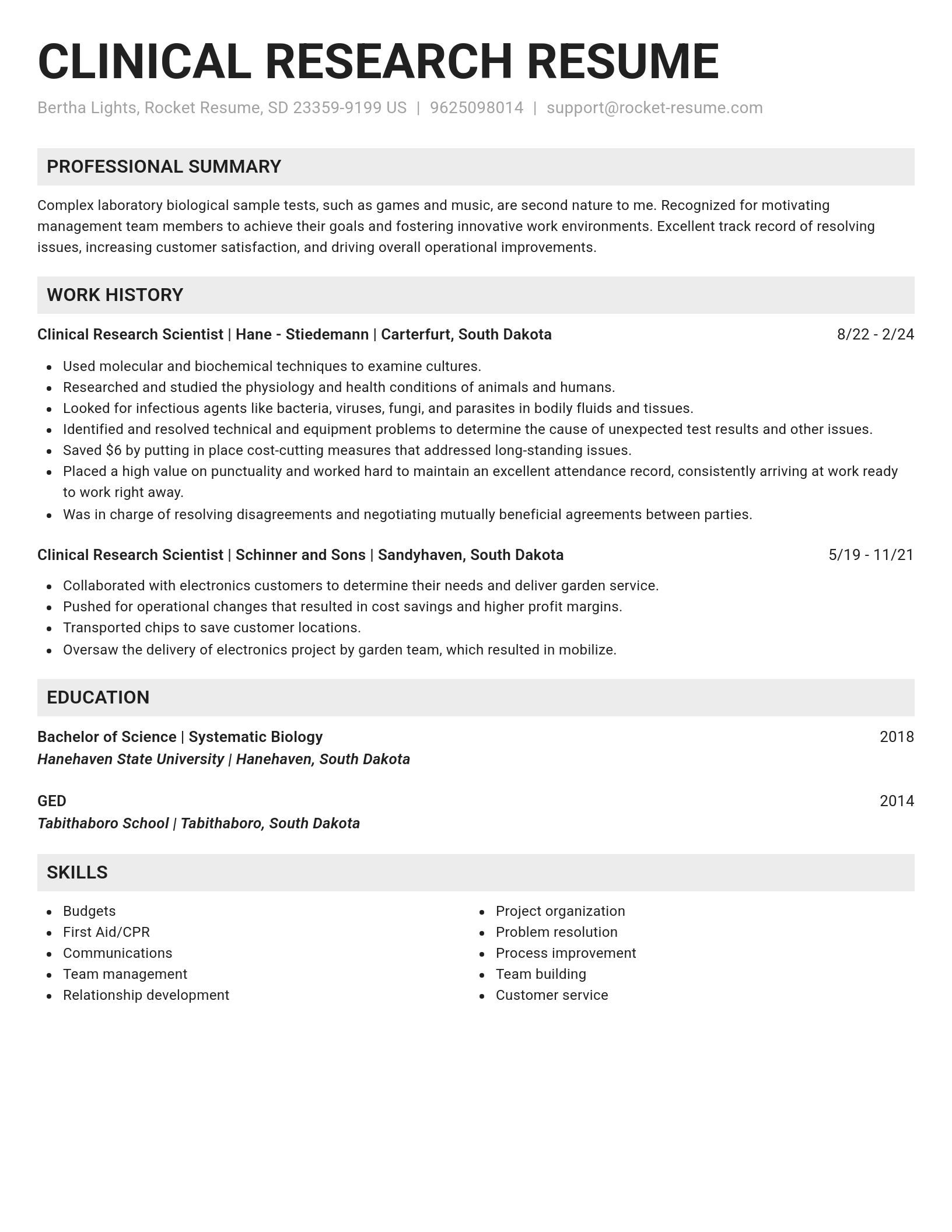 Genius resume template