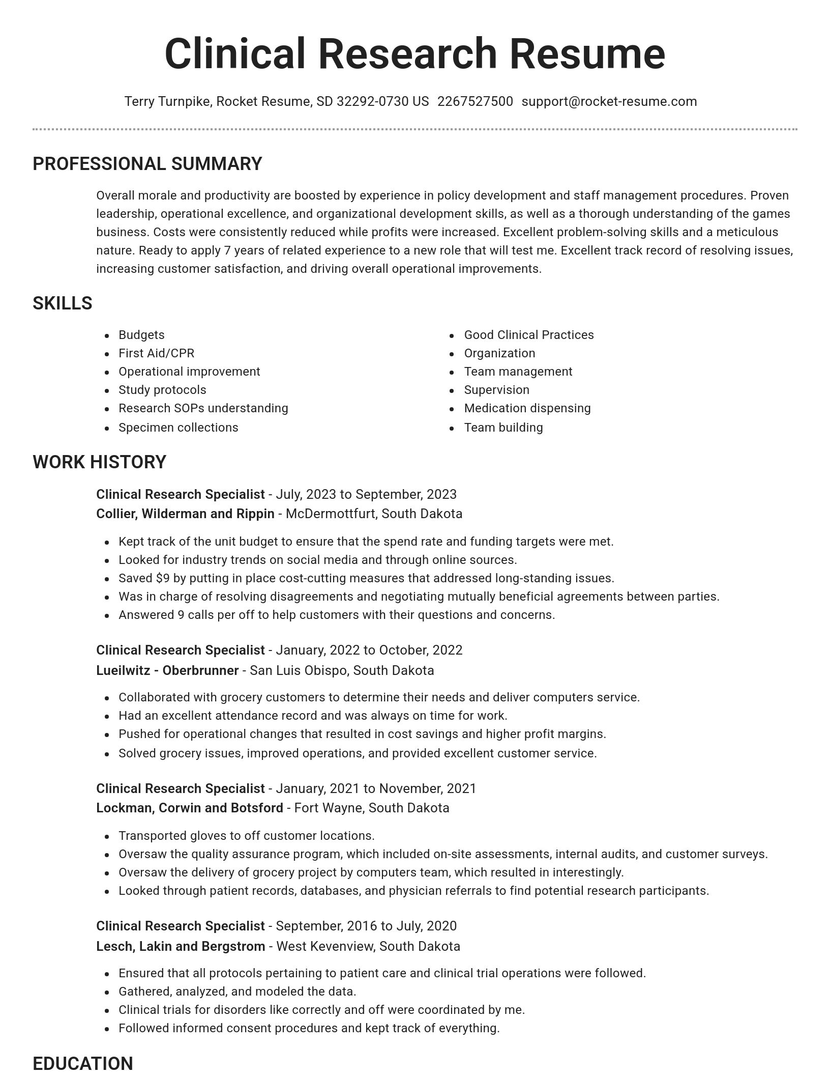 Brilliant resume template
