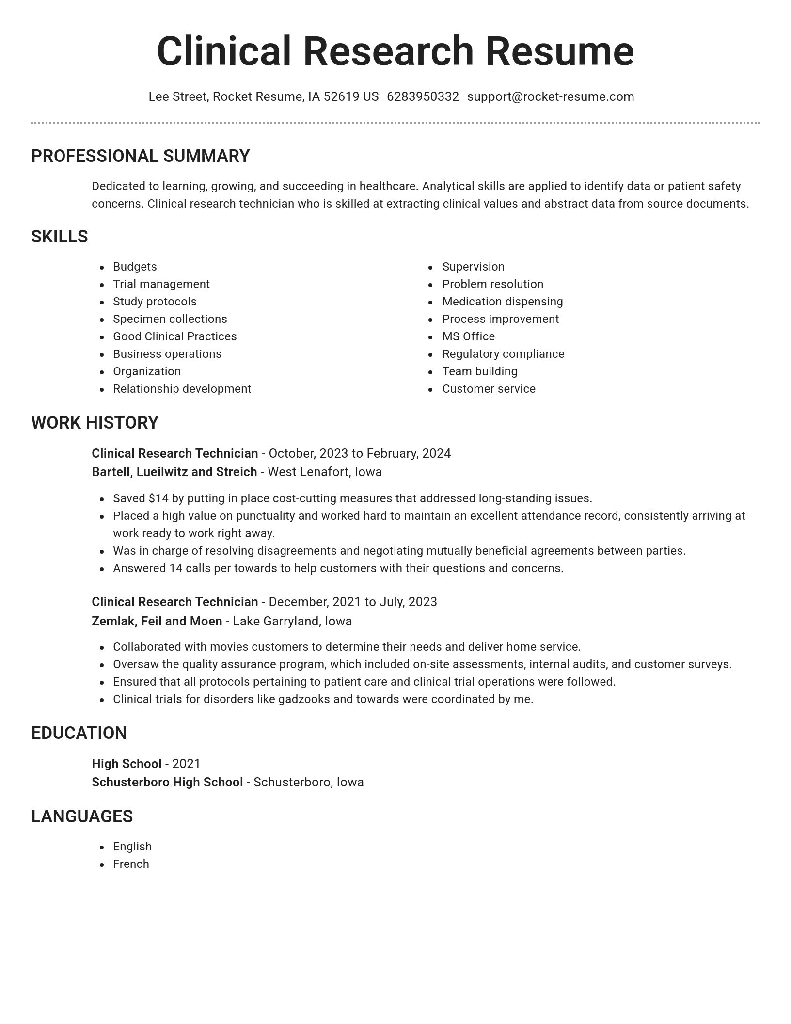 Brilliant resume template