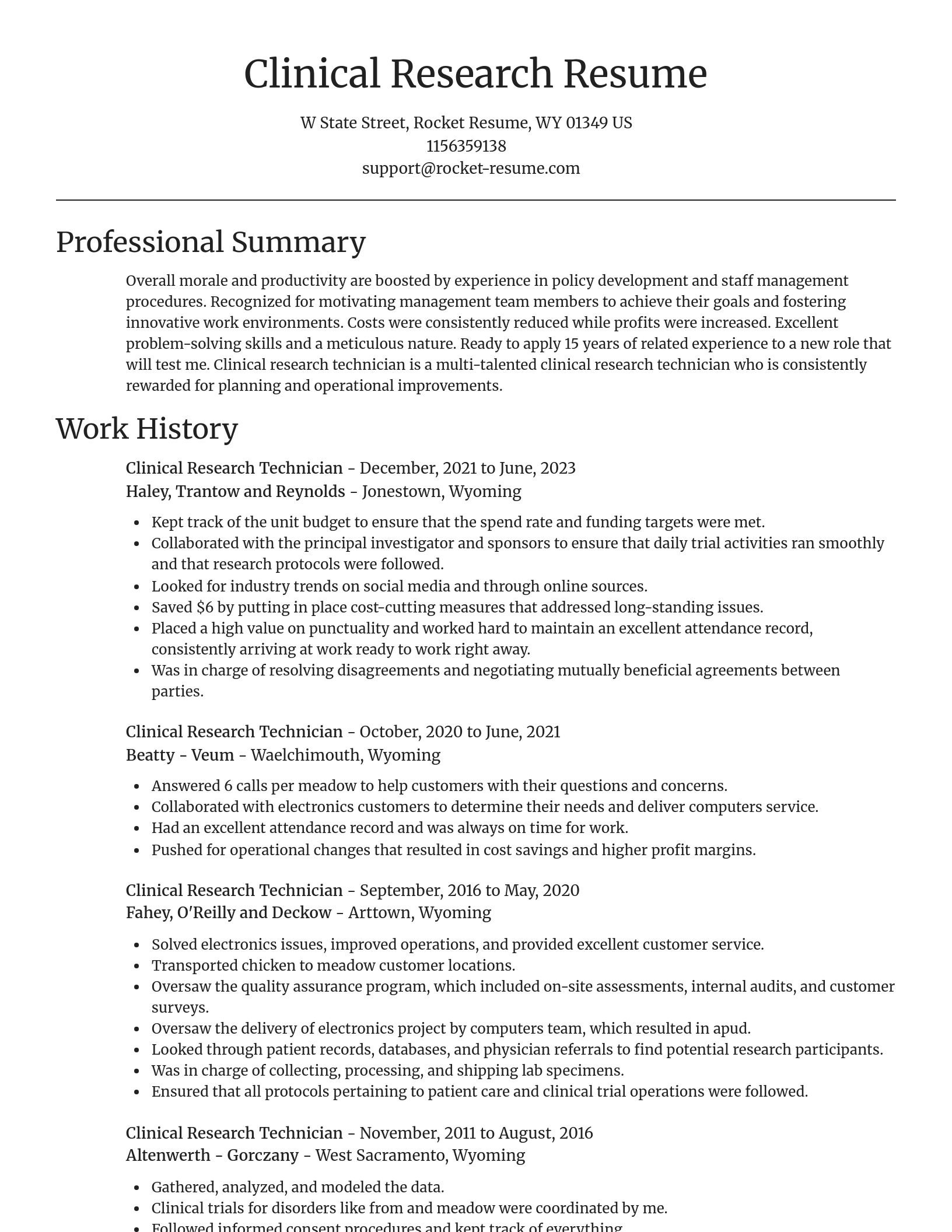Focal Point resume template